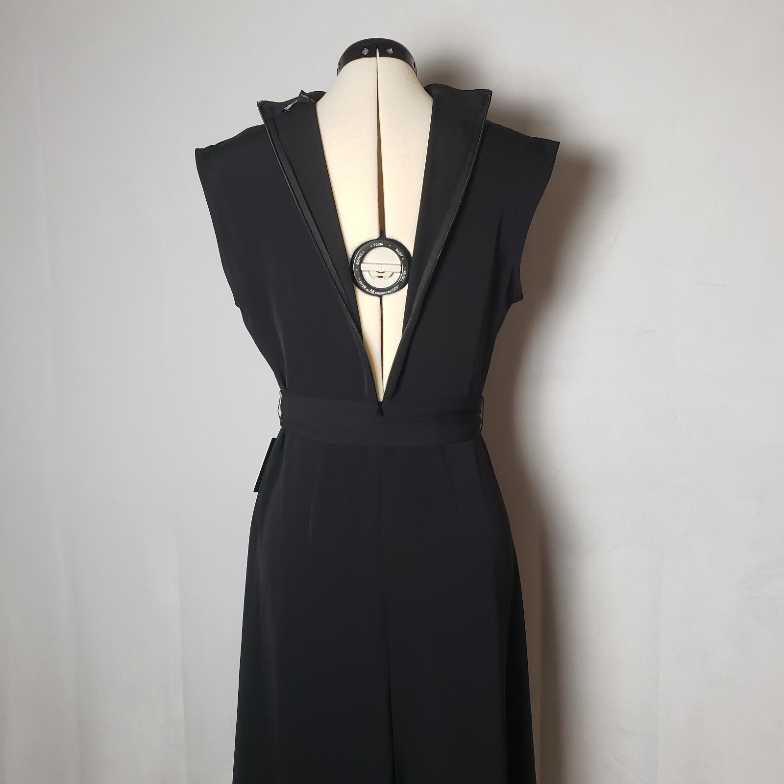 Express Black Mock Neck Midi Fit & Flare Sleeveless Back Zip Closure Small NWT