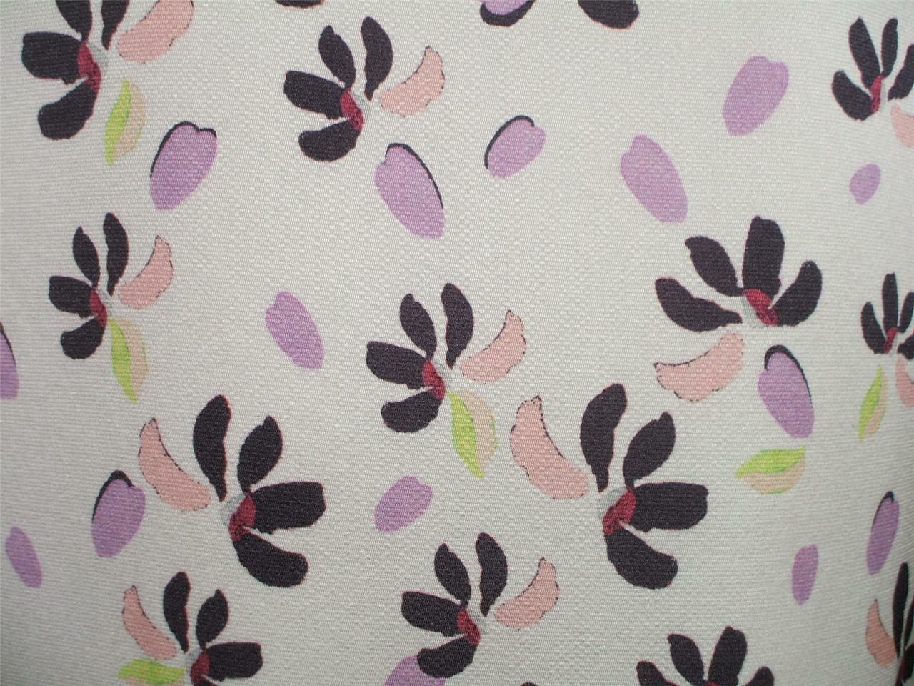 NWT ST. JOHN Knits Geranium Petals Print Stretch Silk Crepe Dress sz 16 $995