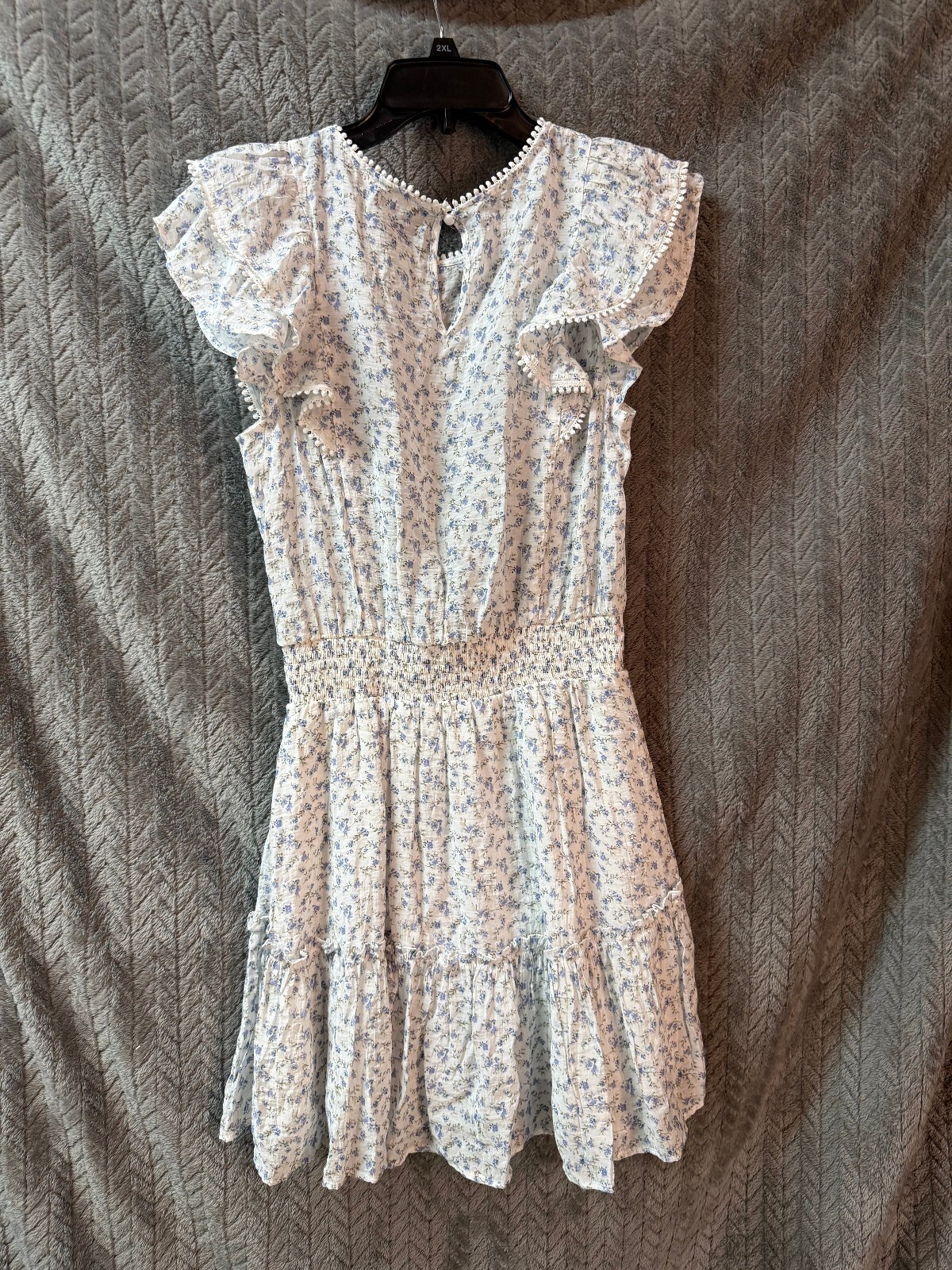 blu pepper Medium Floral Ruffle Dress