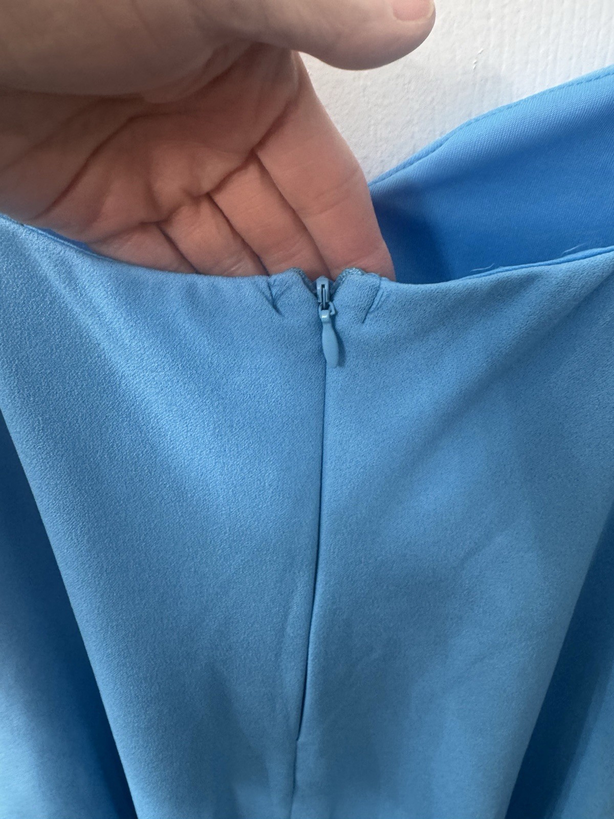 Lulus Blue Sweetheart Strap Zipper Back Dress Size Extra Large