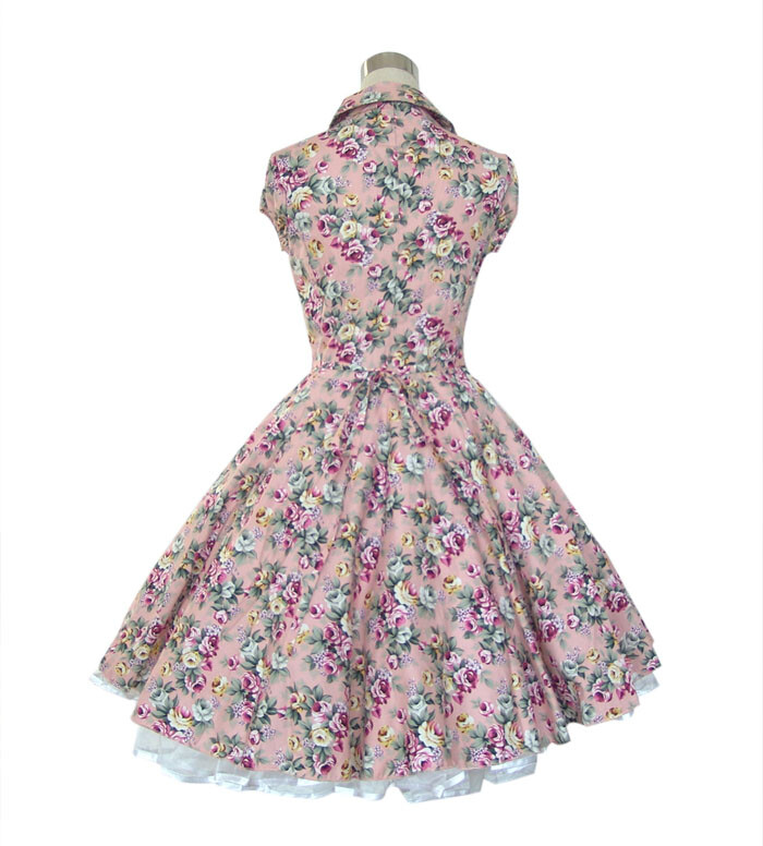 Vintage Hepburn Style 50s 60s 70s Retro Swing Rockabilly Dress Print Floral 6Col