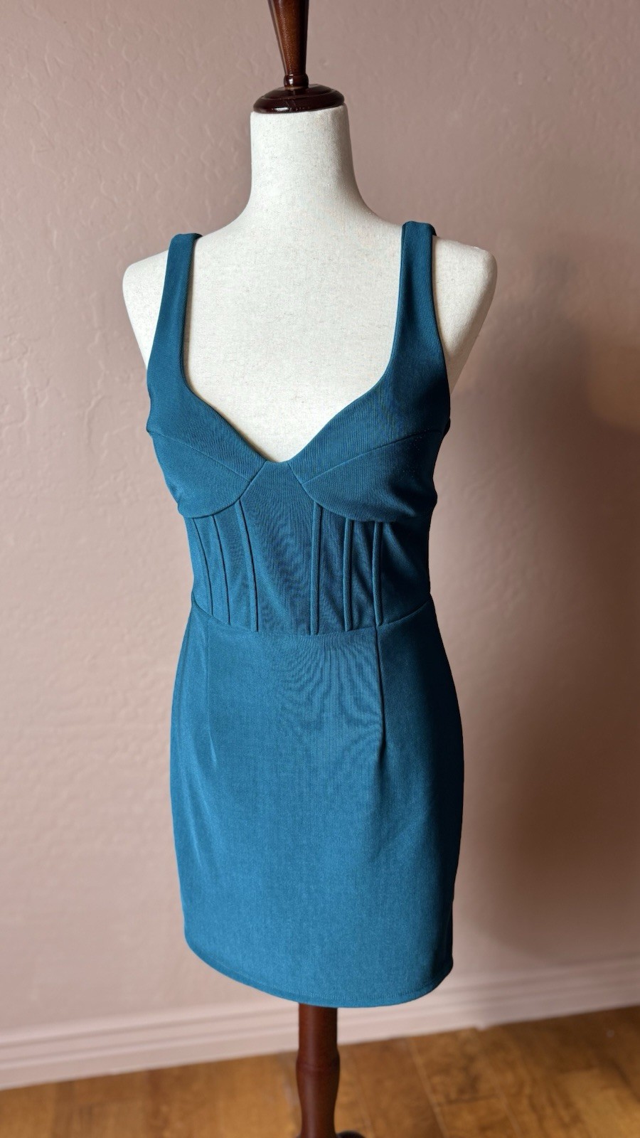 New! Speechless Sleeveless Mini Dress Teal Blue Juniors Sz 9