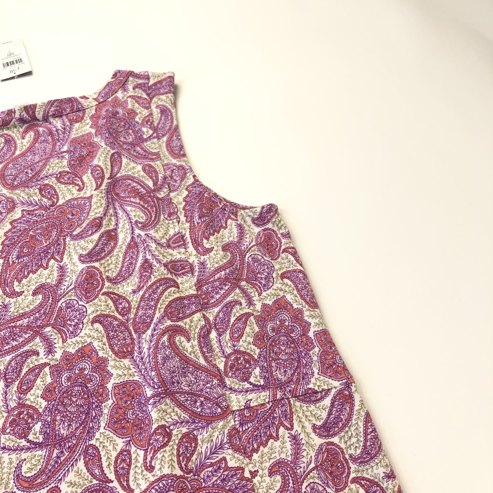 J. Jill NEW Medium TALL Tencel Modal Paisley Midi Below Knee Shift Dress Pink