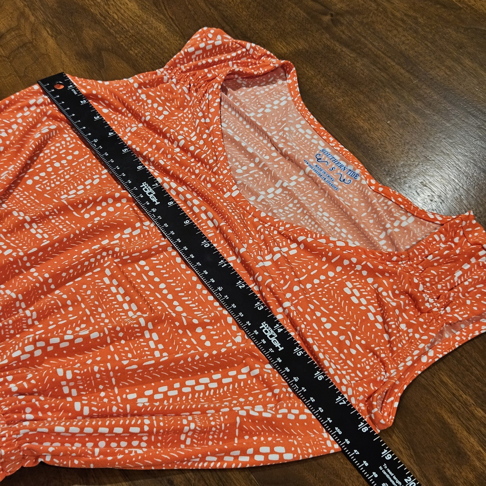 Southern Tide Womens Small Gameday Drop Waist Knit Dress Orange-Red