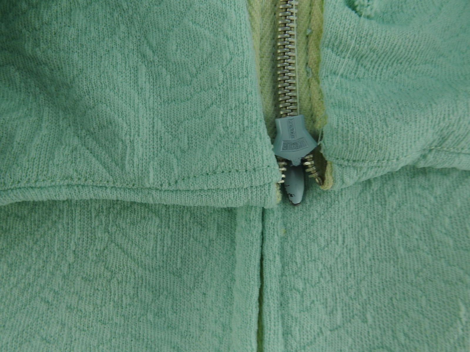 Vintage Mint Green Textured Handmade Look Shift Dress Sleeveless Mod MCM Sz M L