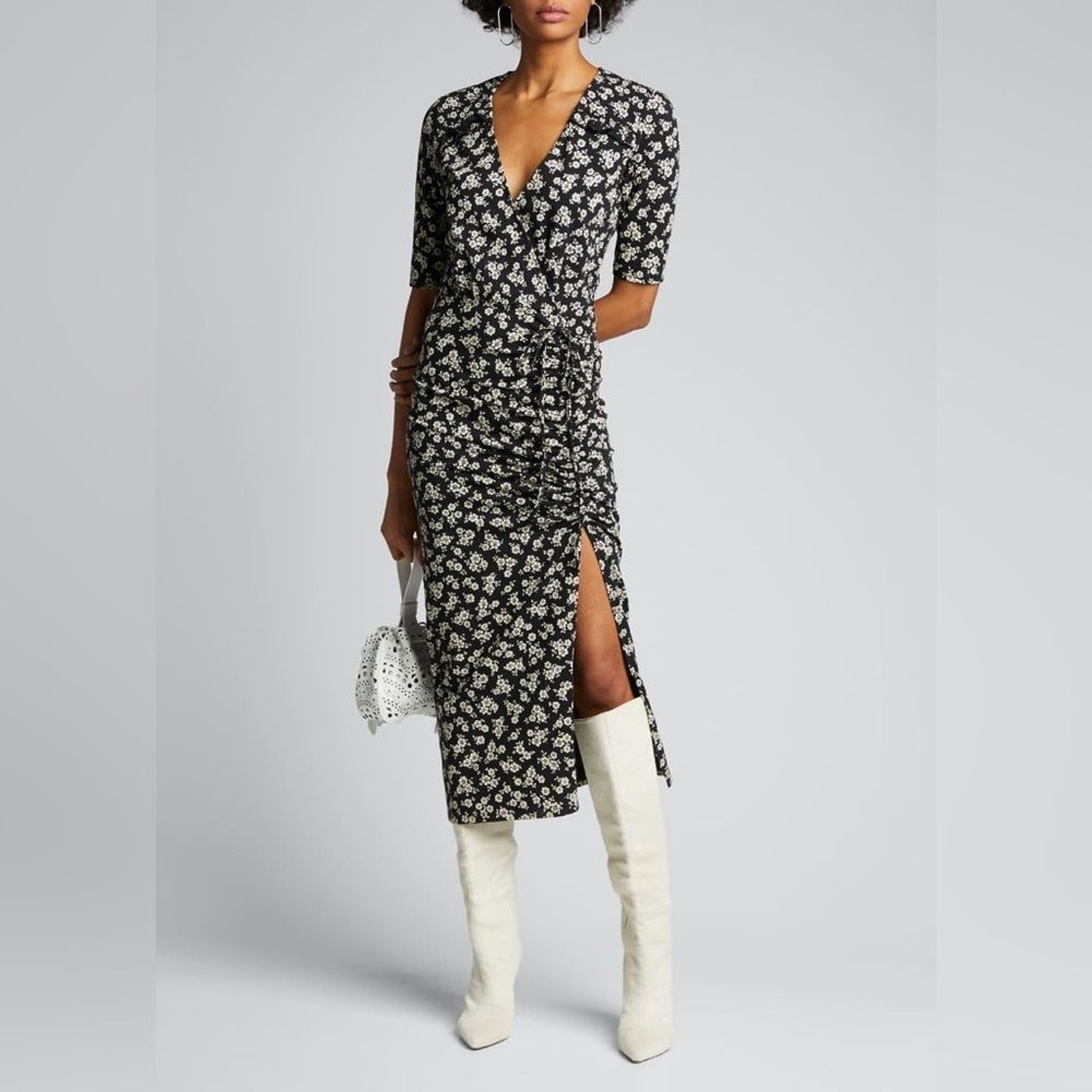 NWOT Veronica Beard Mariposa B&W Floral Dress Size S (Retail $298)