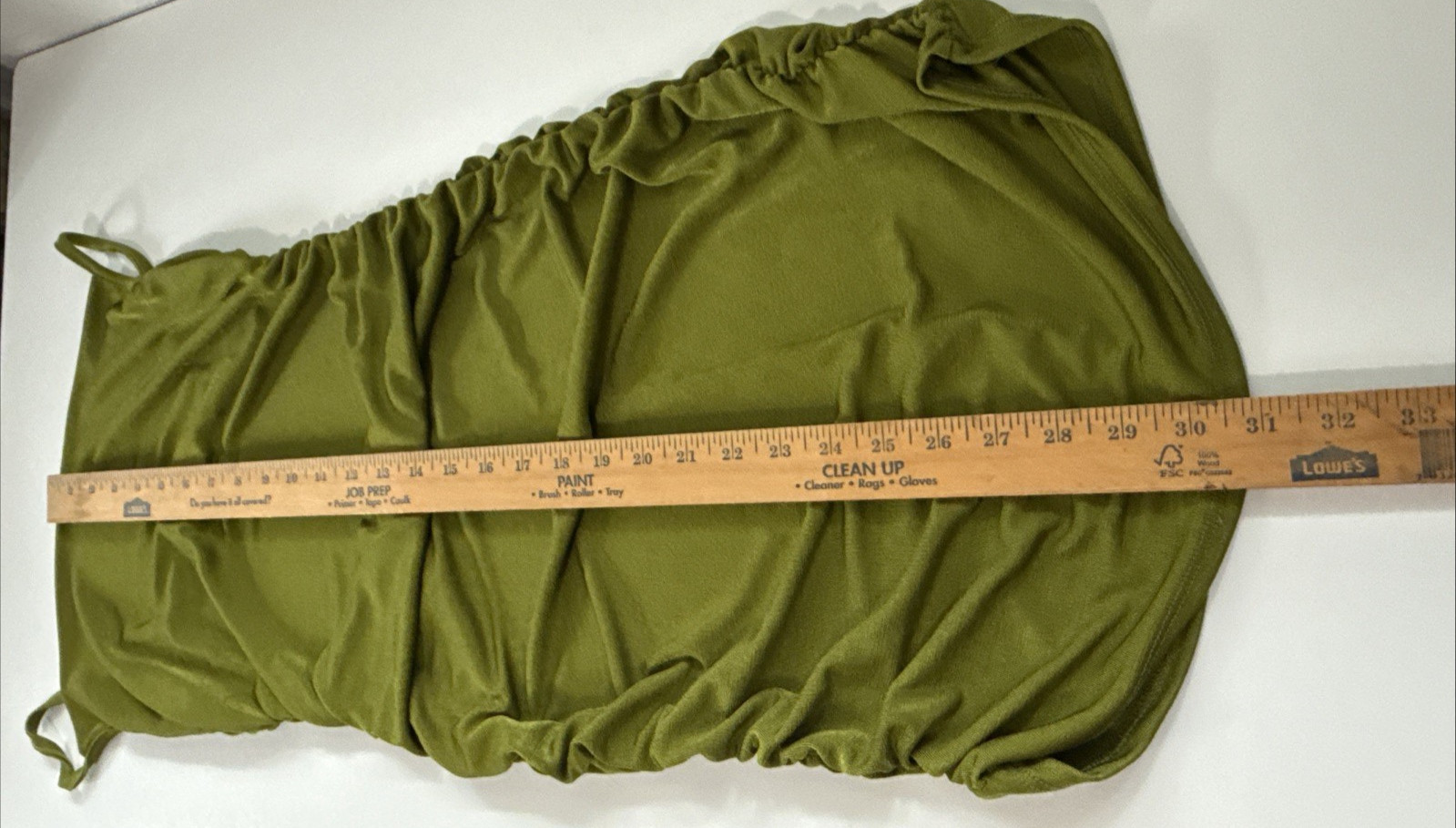 Forever Rose Couture Olive Green Ruched Bodycon Mini Dress Cowl Neck Medium USA