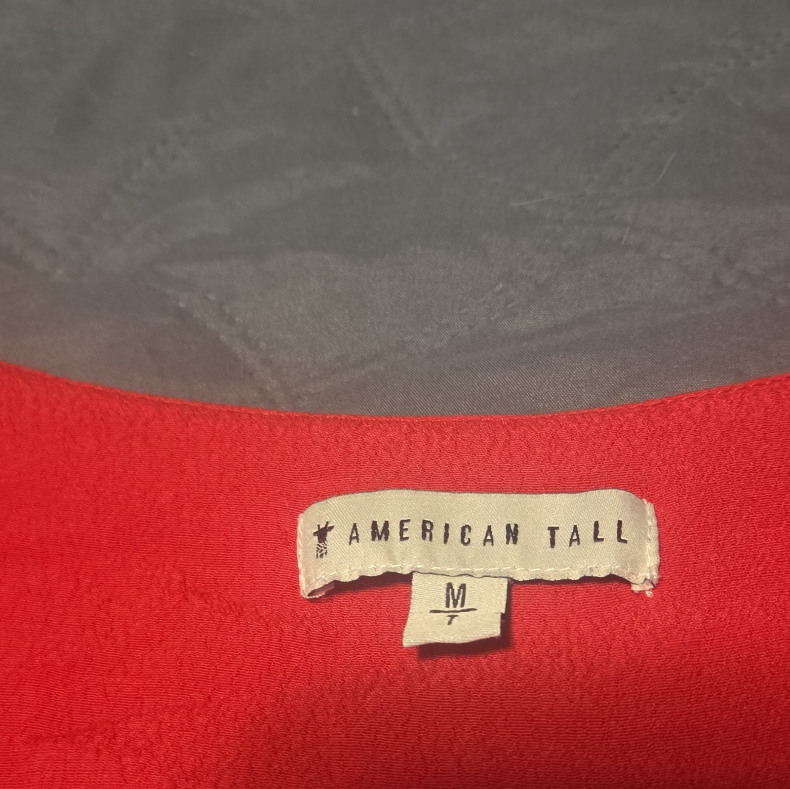 American Tall Women’s Red Button-Front Scoop Neck Cap Sleeve Mini Dress M