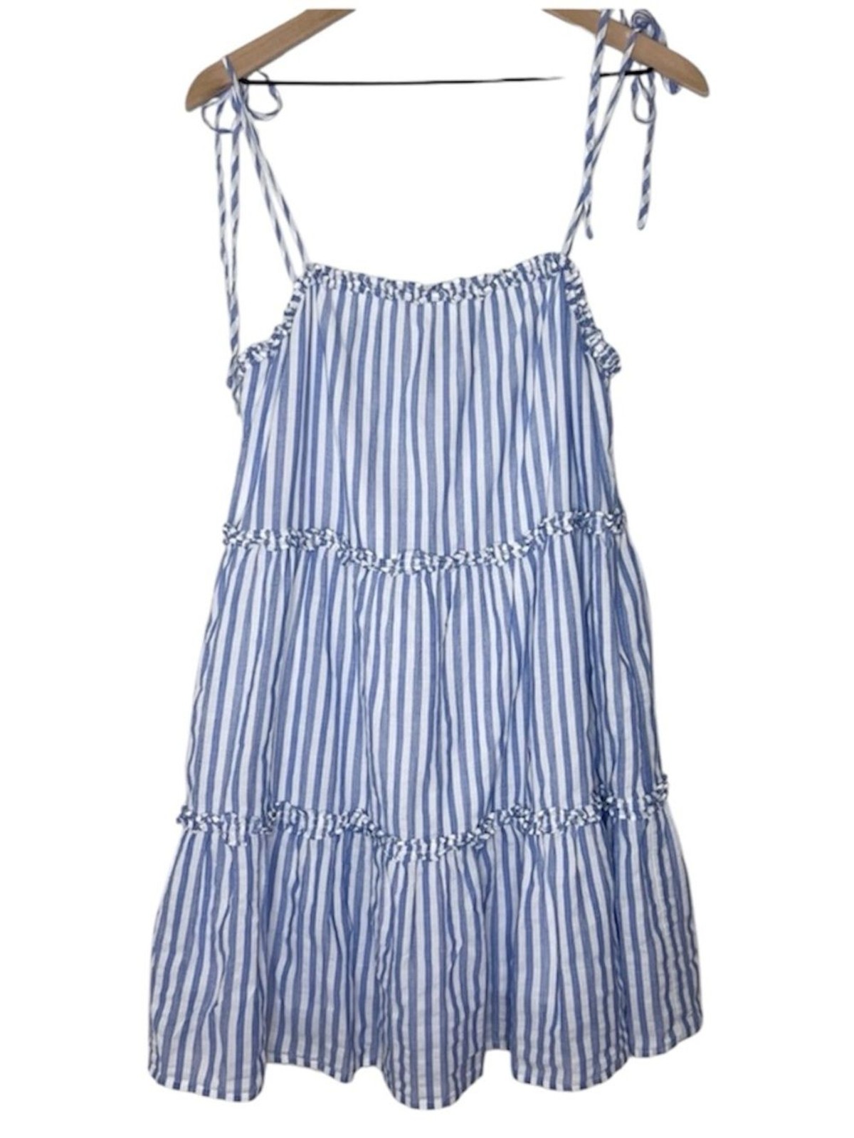 Rails Caralyn Lighthouse Striped Tiered MiniDress Coastal Beach Summer Coverup M