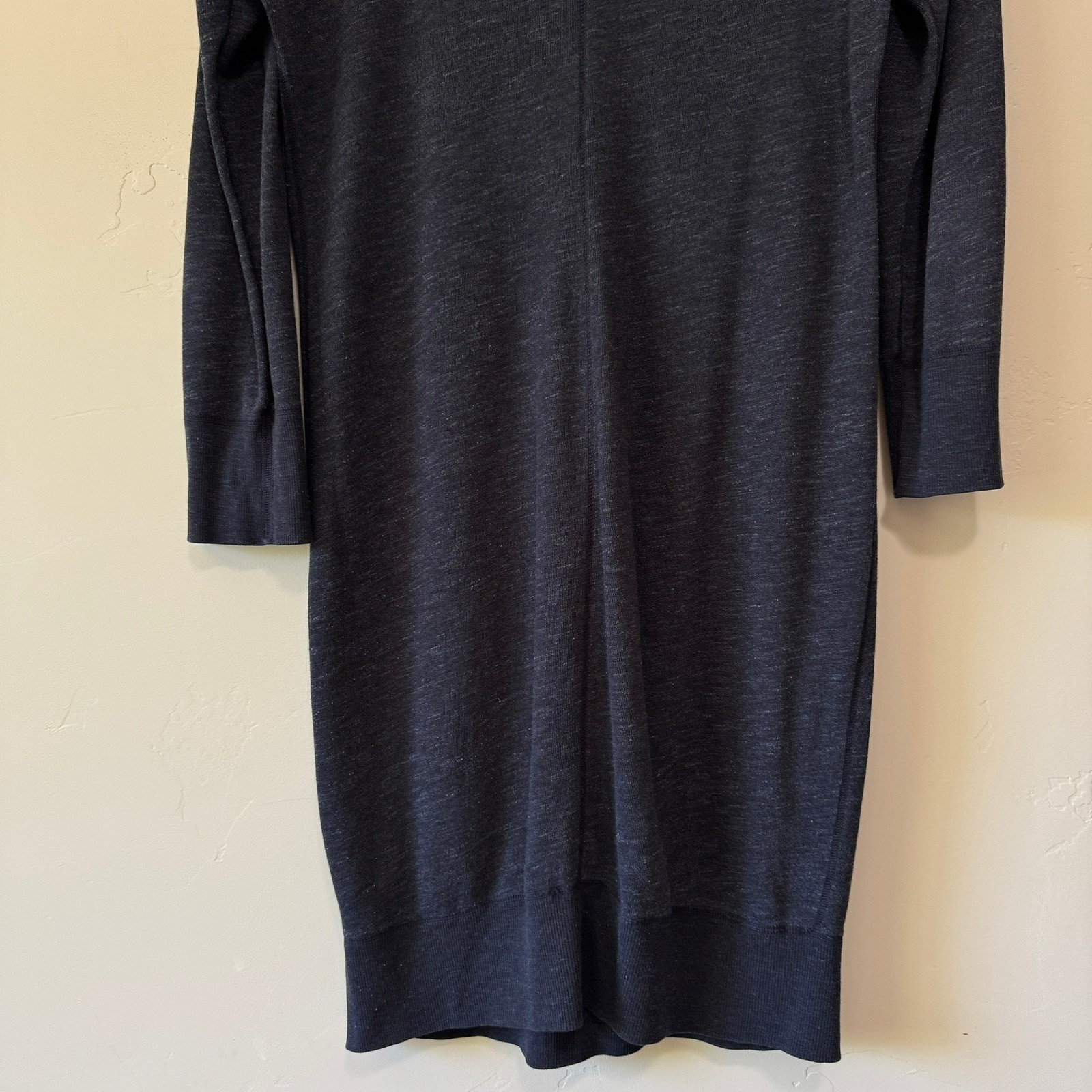 James Perse Raglan Sweatshirt Dress Womens 2 Black Terry Made USA