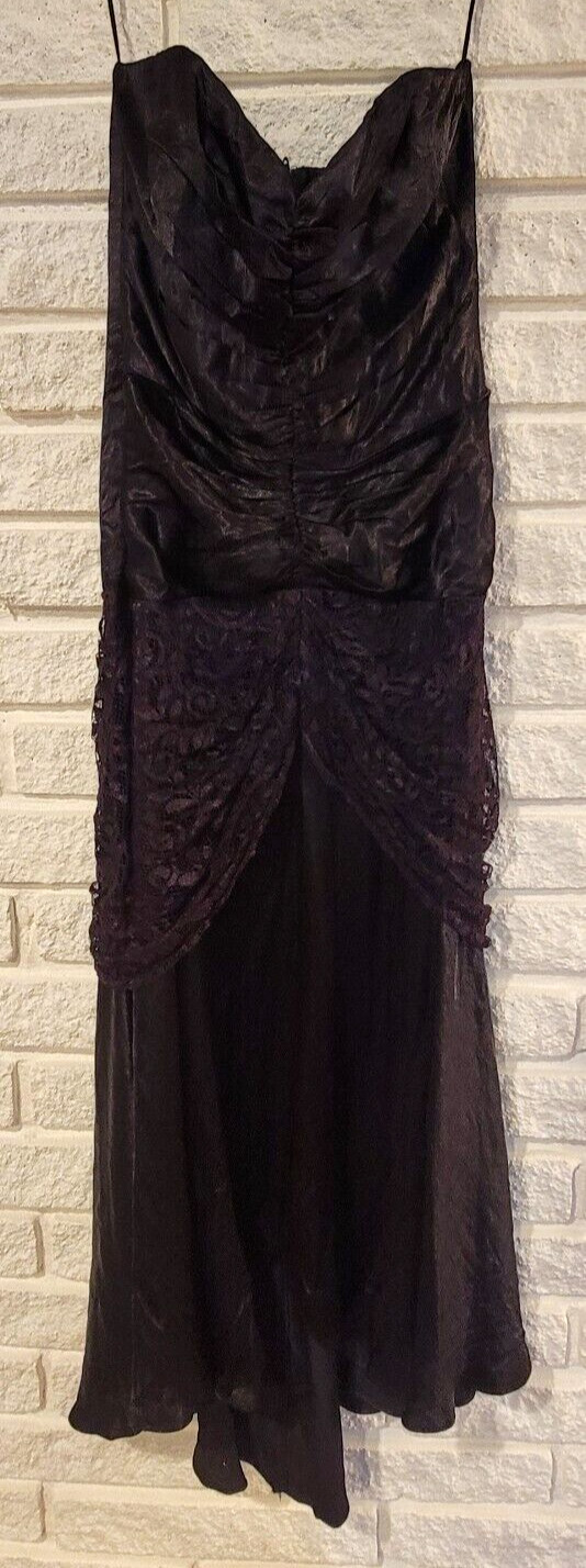 TD4 by Eletra Womens Black Formal Dress With Purple Accent Size 3/4 Sleeveless