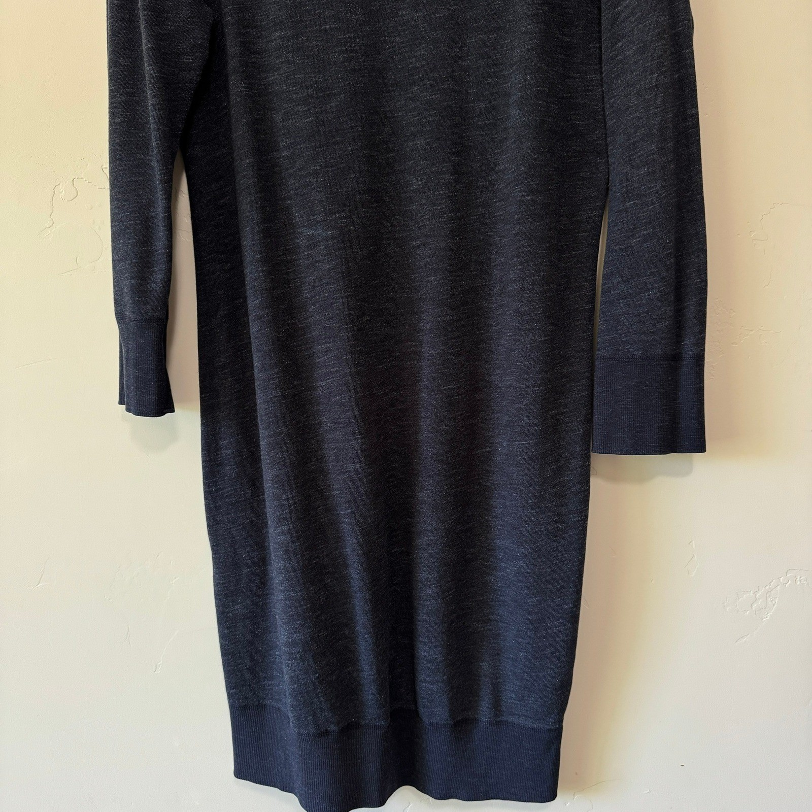 James Perse Raglan Sweatshirt Dress Womens 2 Black Terry Made USA