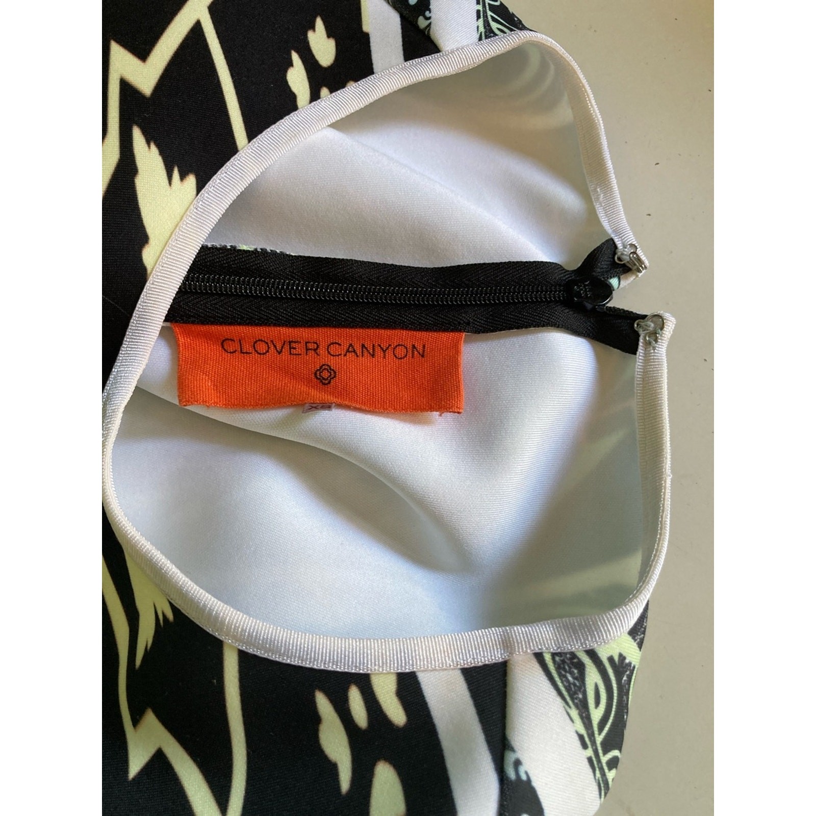 Clover Canyon Size XS Neoprene Cuban Tile Dress Fitted Mini Rear Zipper 2014