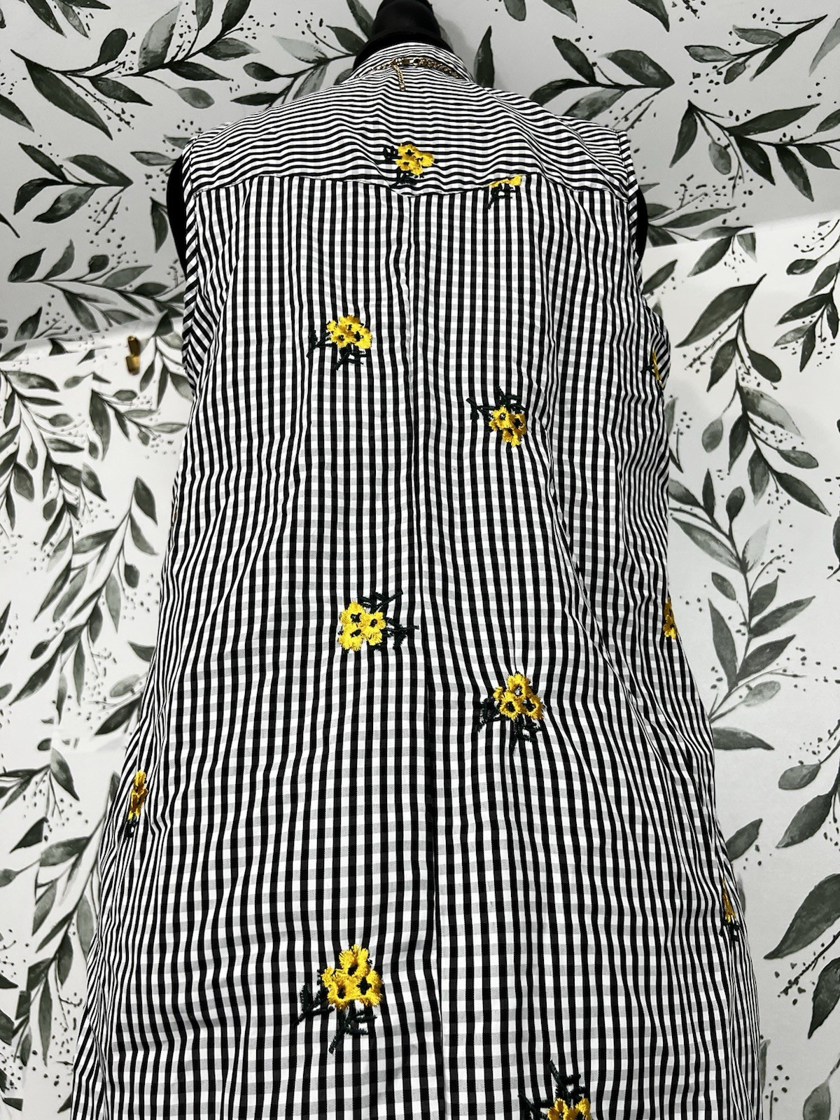 Mile Gabrielle Button Down Sunflower/Sundress Sz S Embroidery Summer Pockets
