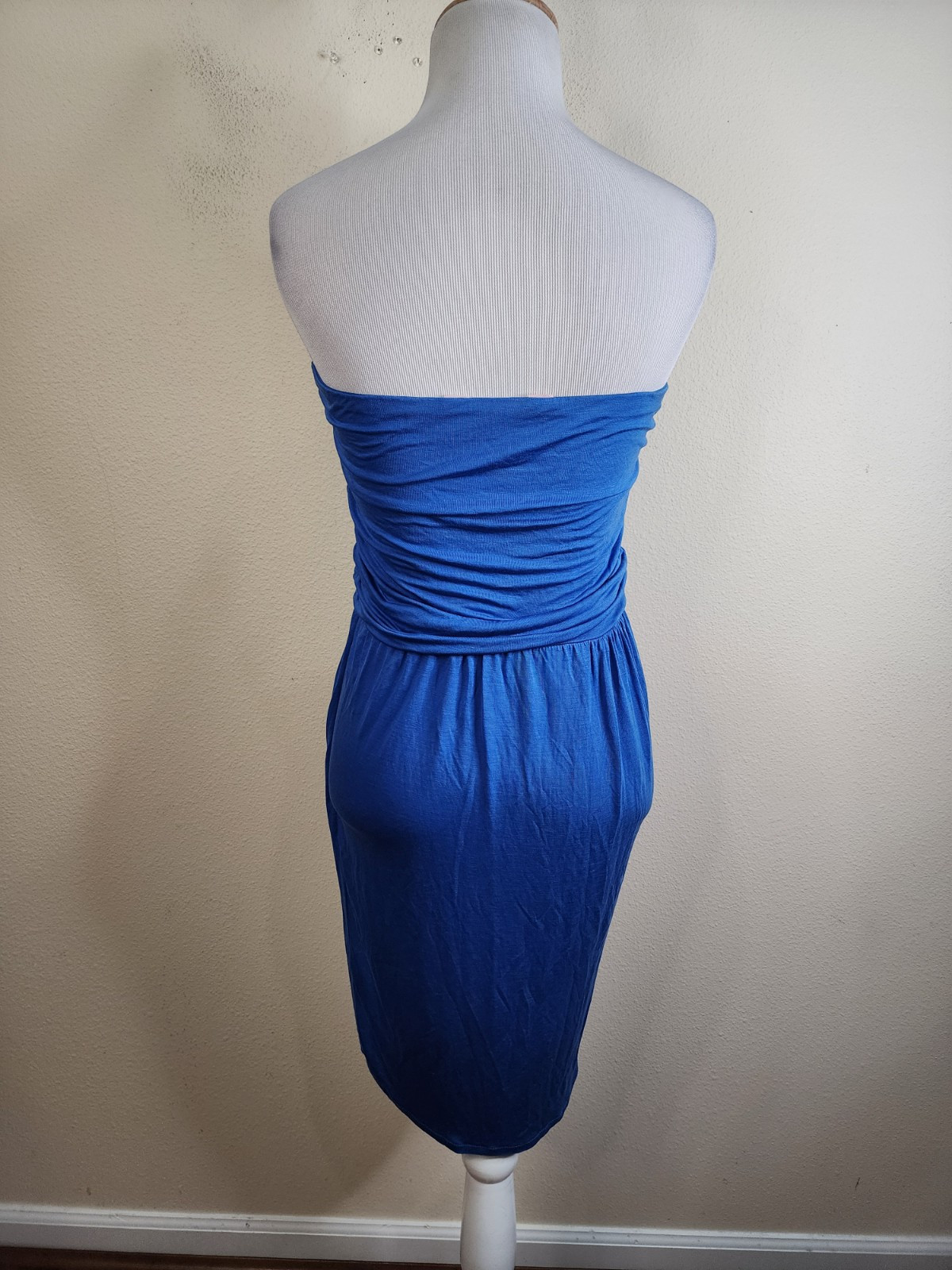 Zara Basic Women’s Strapless Lyocell Mini Dress Size Medium Draped Portugal