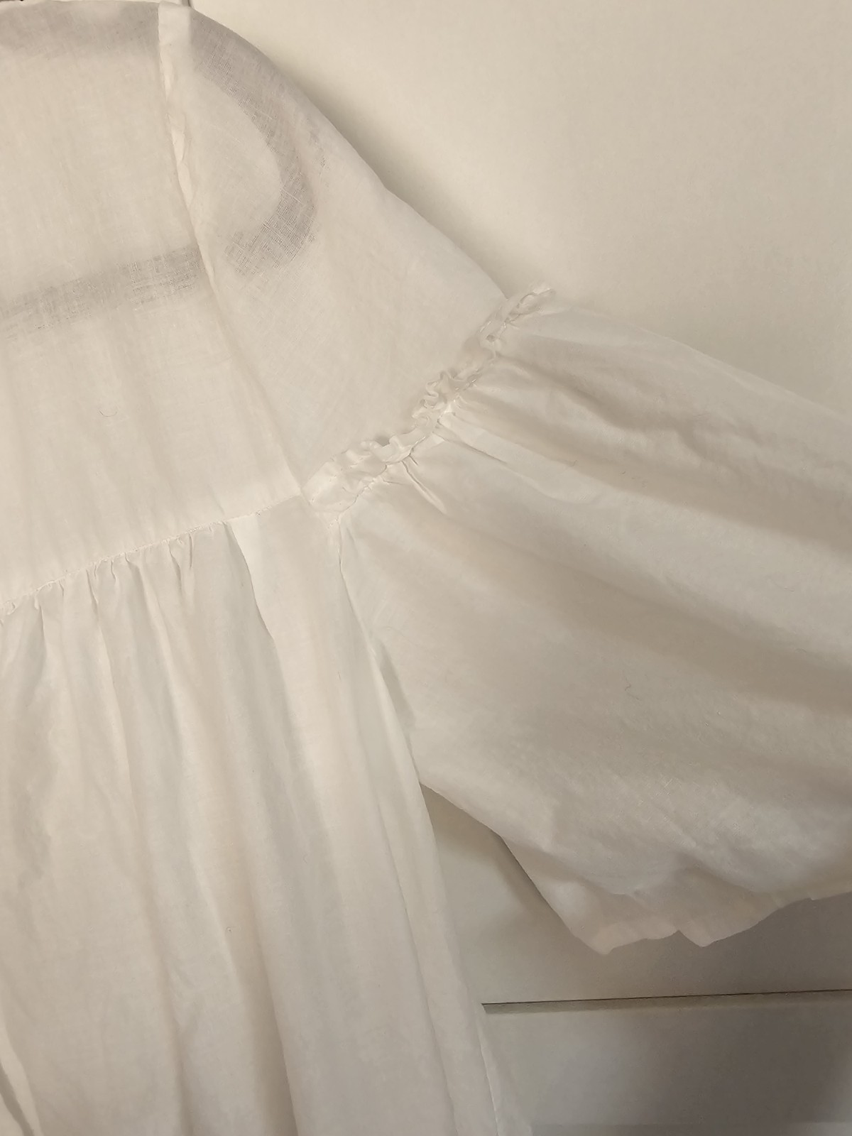 Vintage J Crew Original Beachwear White Tiered Dress Tunic Popover XS 19″ Pit