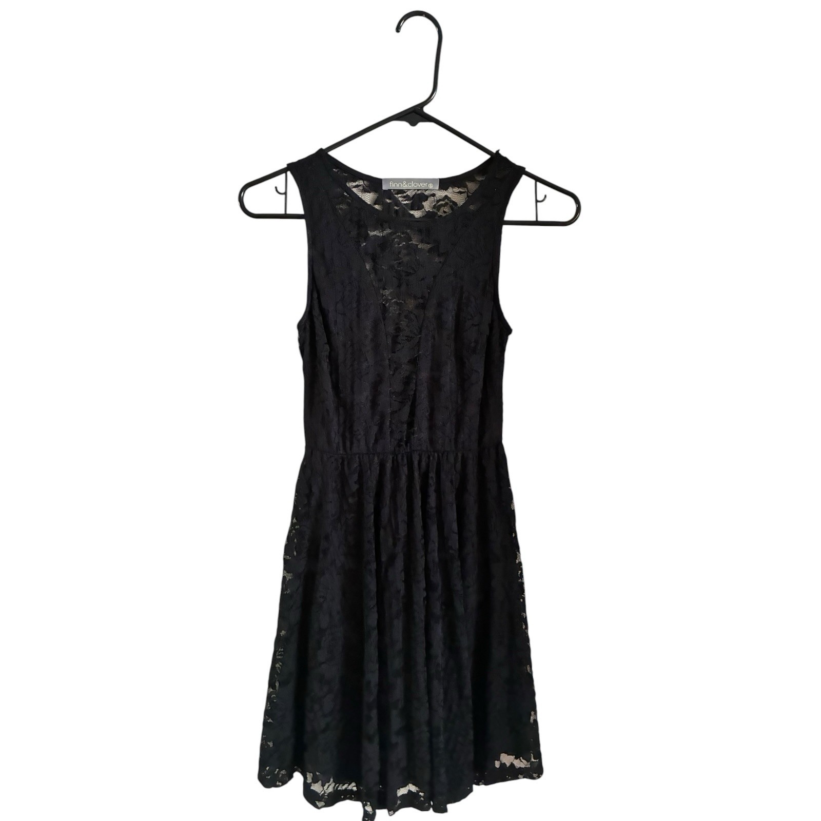 Black Lace Skater Dress – Size Small Juniors LBD Whimsigoth Fit & Flare