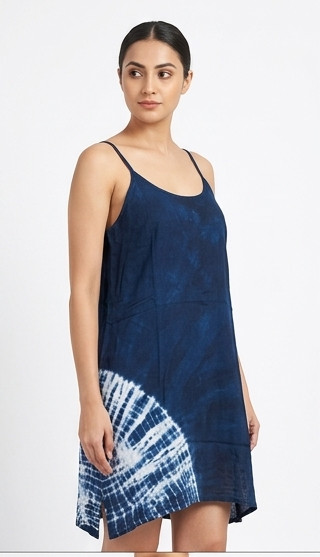 Women & Girls beach wear boho SunDress Middi Blue Colour Sleeveless SD002