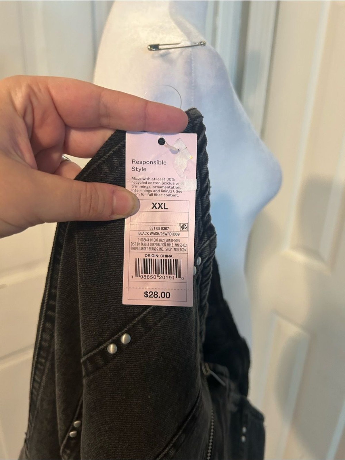 NWT Wild Fable Strapless Black Denim Fit-and-Flare Dress