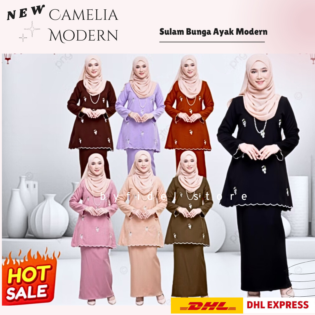 Modern Traditional Attire Baju Kurung Modern Formal Sulam Mom Daughter Set