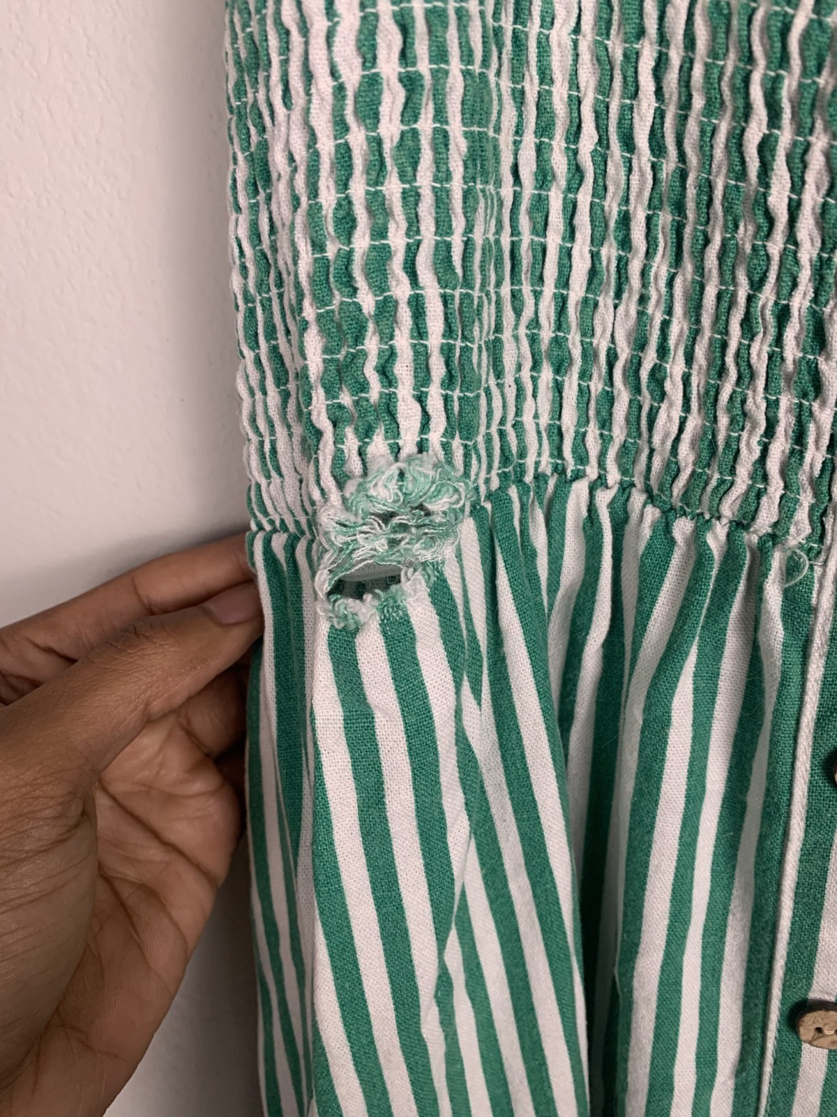 Lark + Grey Midi Sundress Womens Size Medium Linen Blend Striped