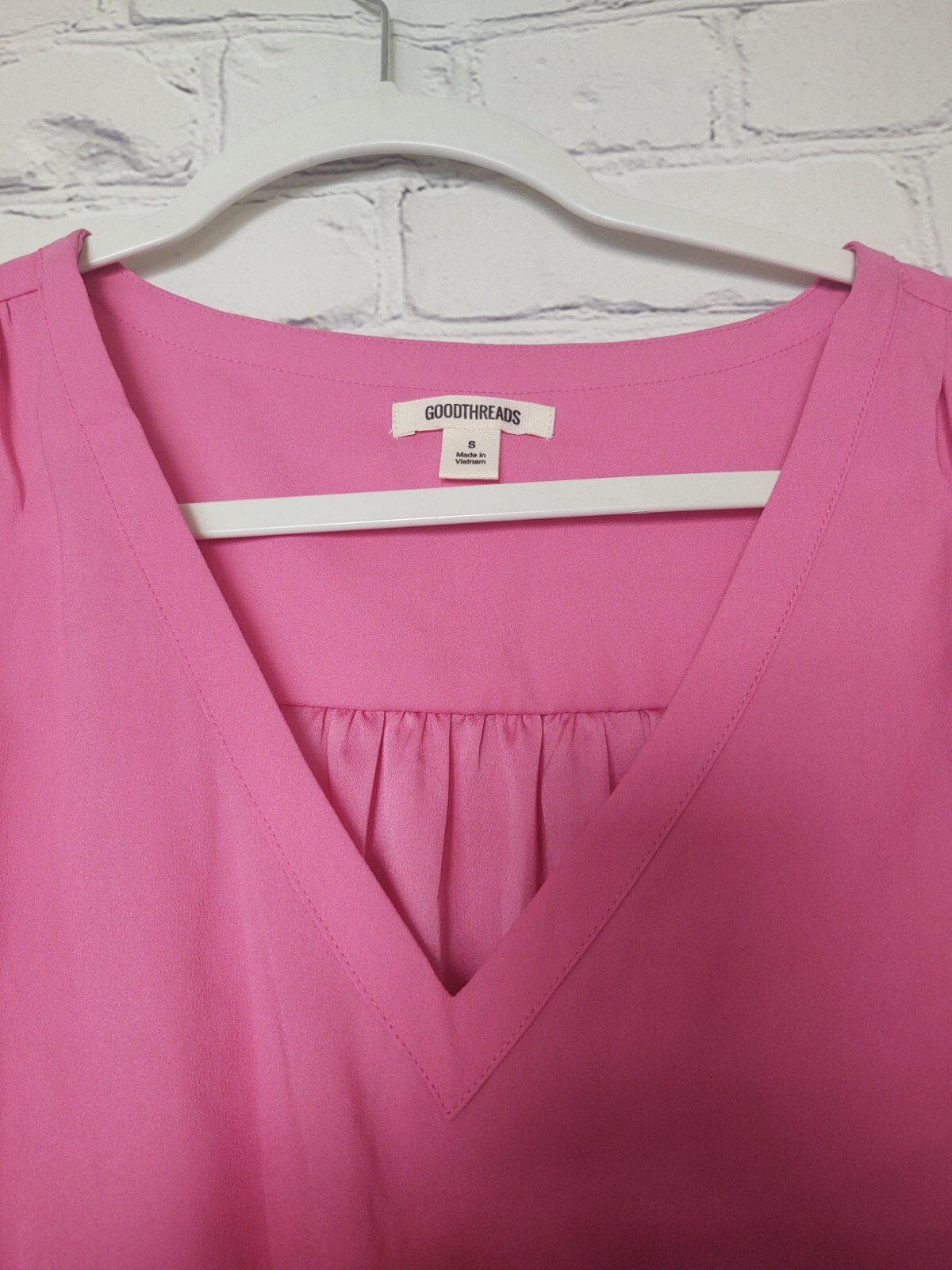 Goodthreads Womens Georgette Ruffle Sleeve Mini Dress Size Small Pink – NEW
