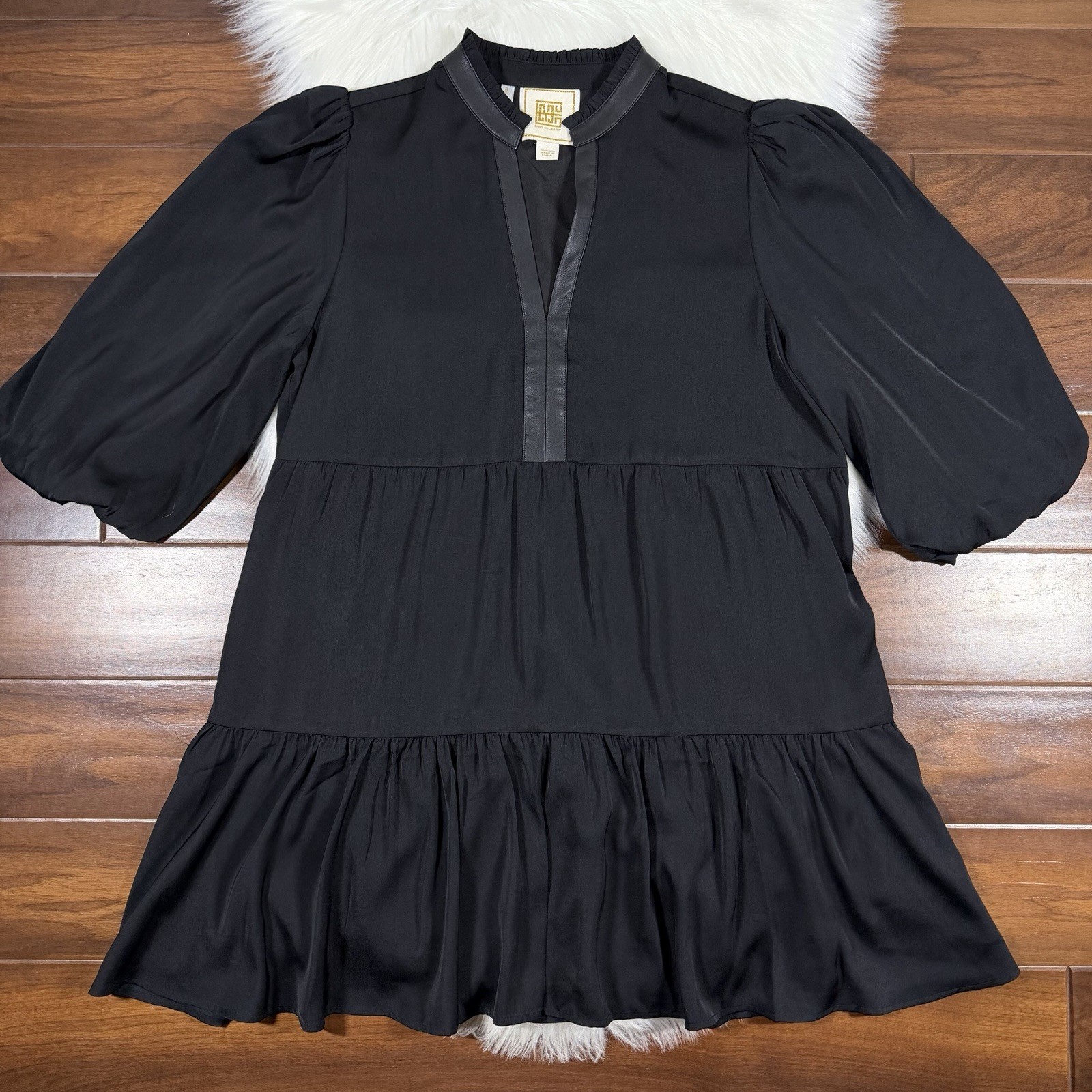 Emily McCarthy Women’s Size Large Black Frankie Tiered Dress