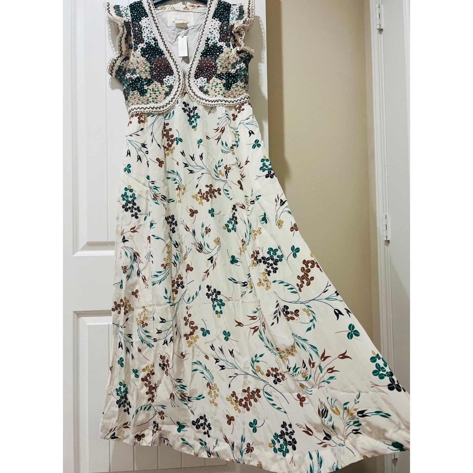 NWT❤️Anthro V-Neck Maxi Dress sz10