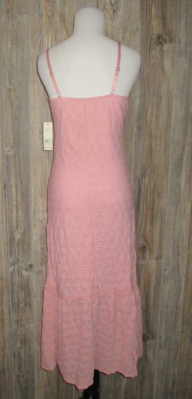 No Boundaries New Womens Pink Lace Trim Spaghetti Strap Maxi Dress Sz Small 4-6