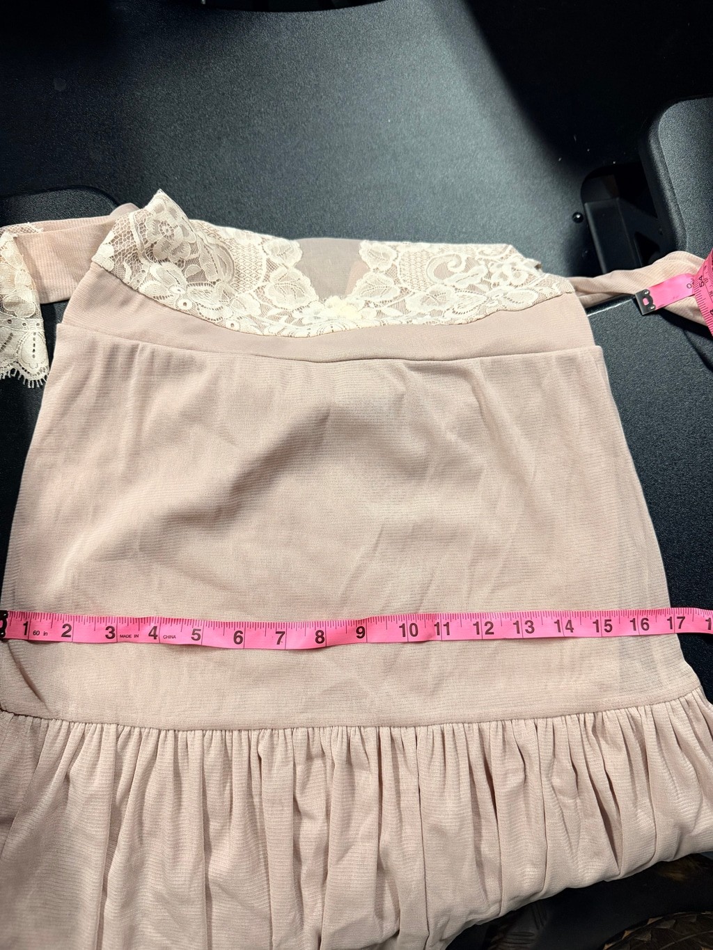 Holy As Hell Blush Lace Open Back Mini Dress Women’s Small Romantic Coquette Cot