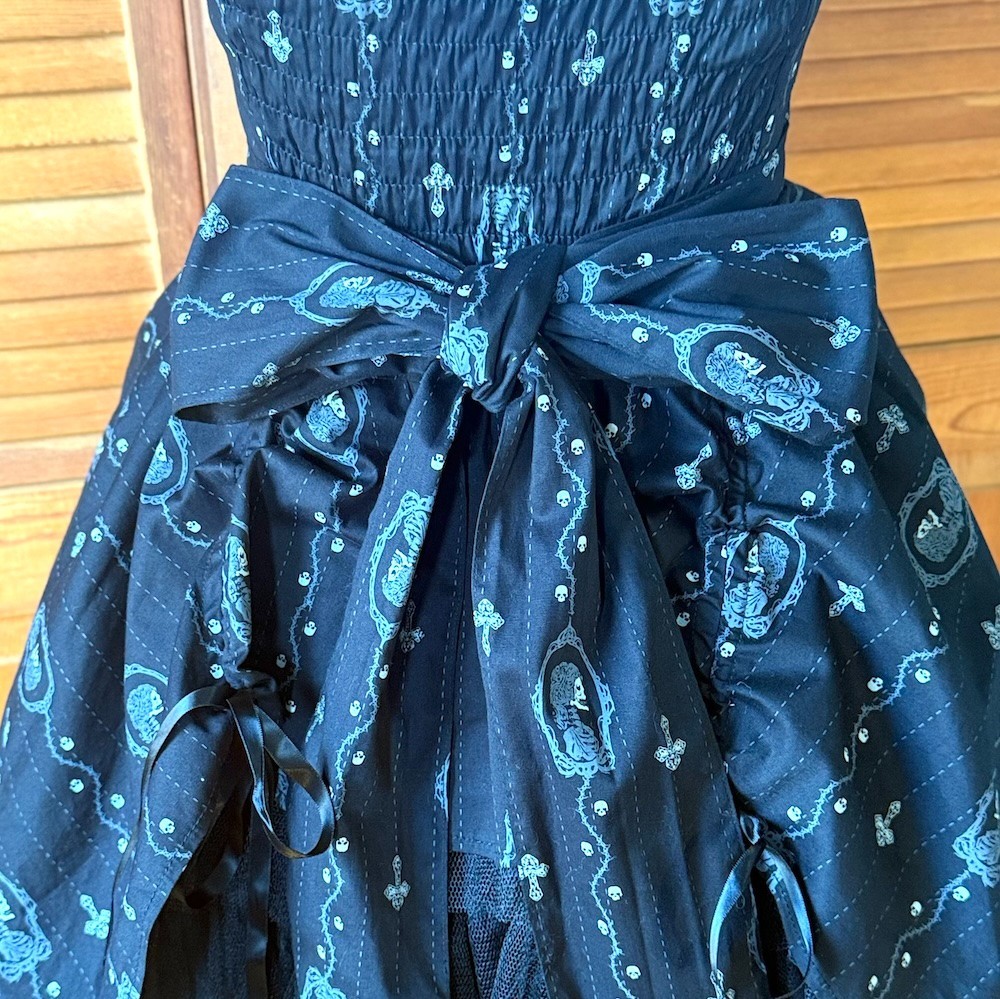 Spin Doctor Goth Lolita EGL Dead Princess Cameo Puffy Dress + Petticoat XS