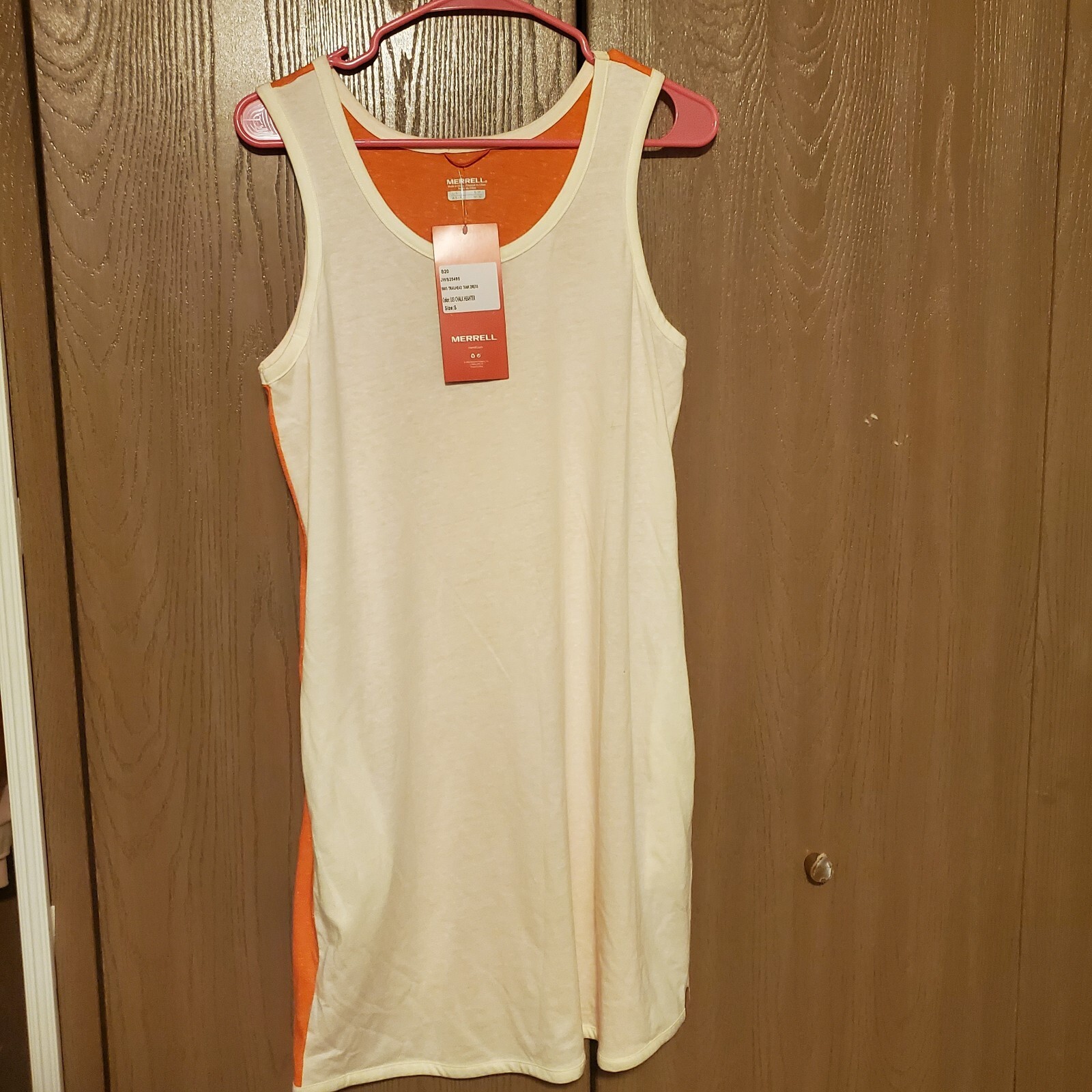 NWT Merrell Trailhead Tank Dress Size Small Orange Chalk Heather Orange Athletic
