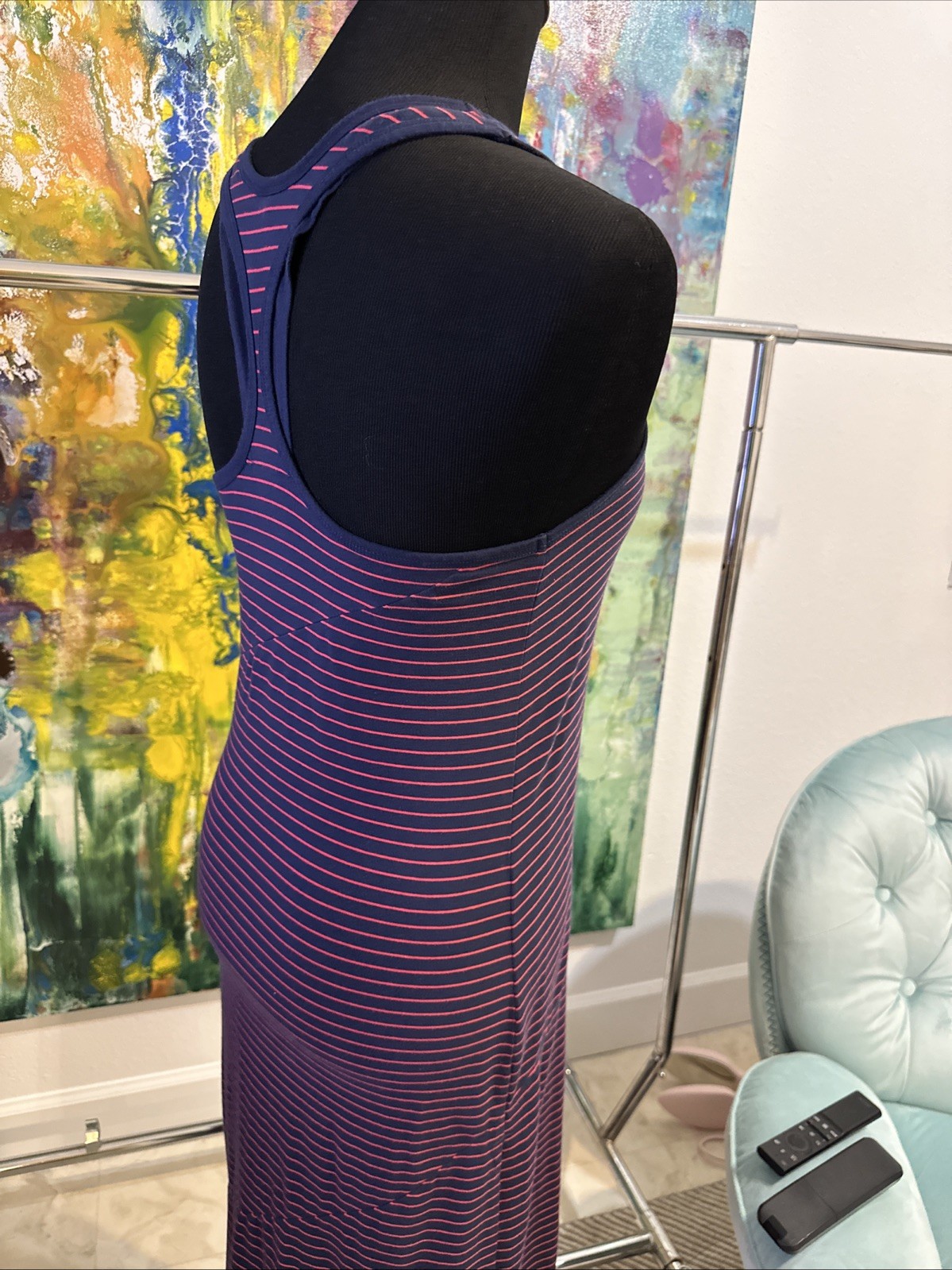Lolë Maxidress XS Pink Blue Racerback w/ UPF 50+
