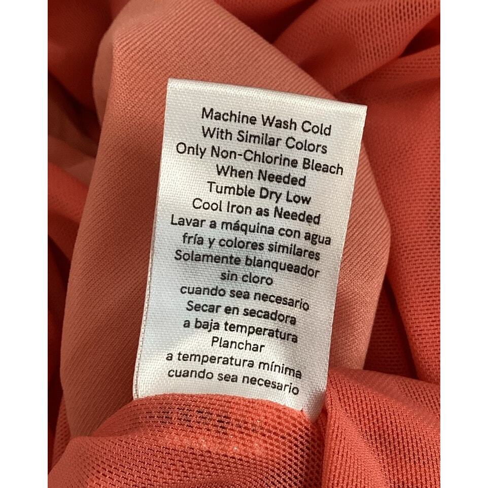 Venus Ruched Mesh Fitted Bodycon Maxi Dress Coral L