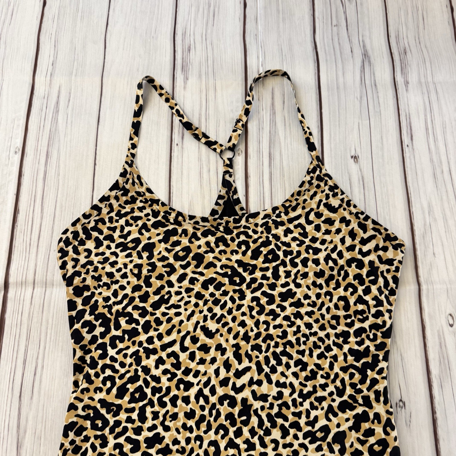 Outdoor Voices Leopard Print Built-In-Shorts Athletic Dress Size Small Active