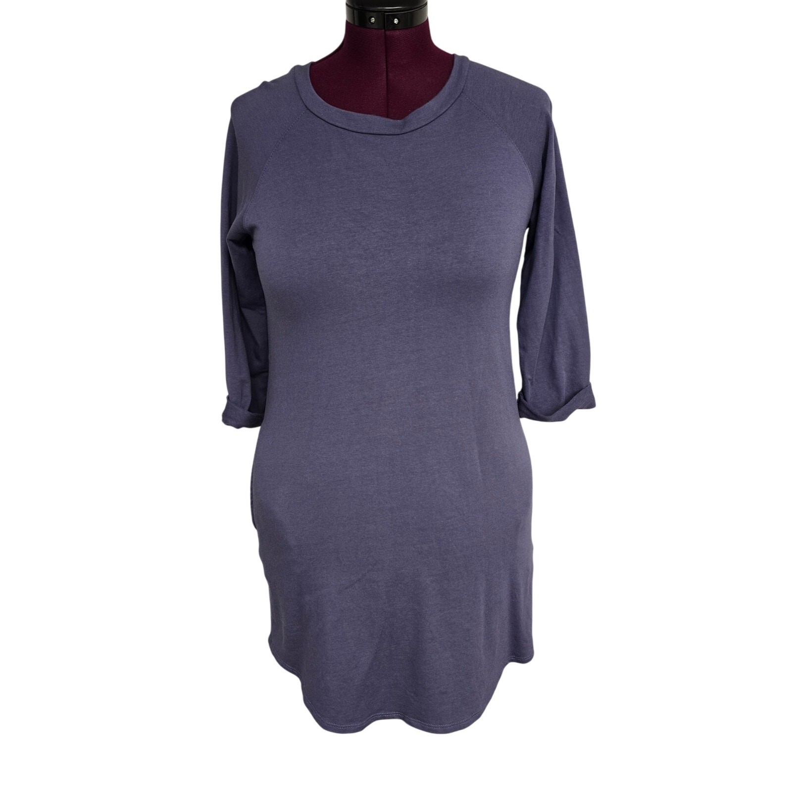 Women’s Cherish Blue 3/4 Sleeve Sweatshirt Shirt Dress w/ Pockets | Size Small