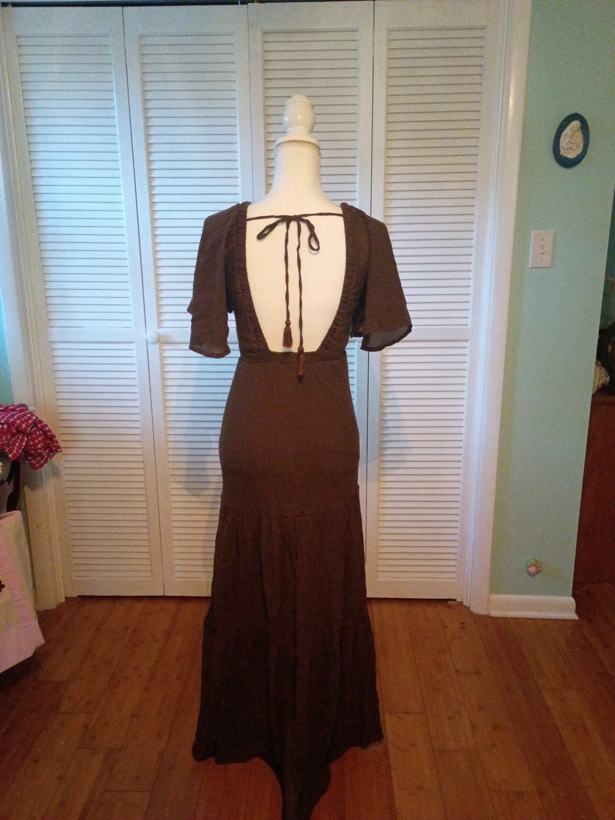 Hudson Gray Brown Maxi Dress Size S
