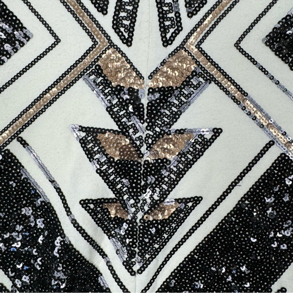 Express Art Deco Sequin Geometric Aztec Tribal Bodycon Cocktail Evening Dress