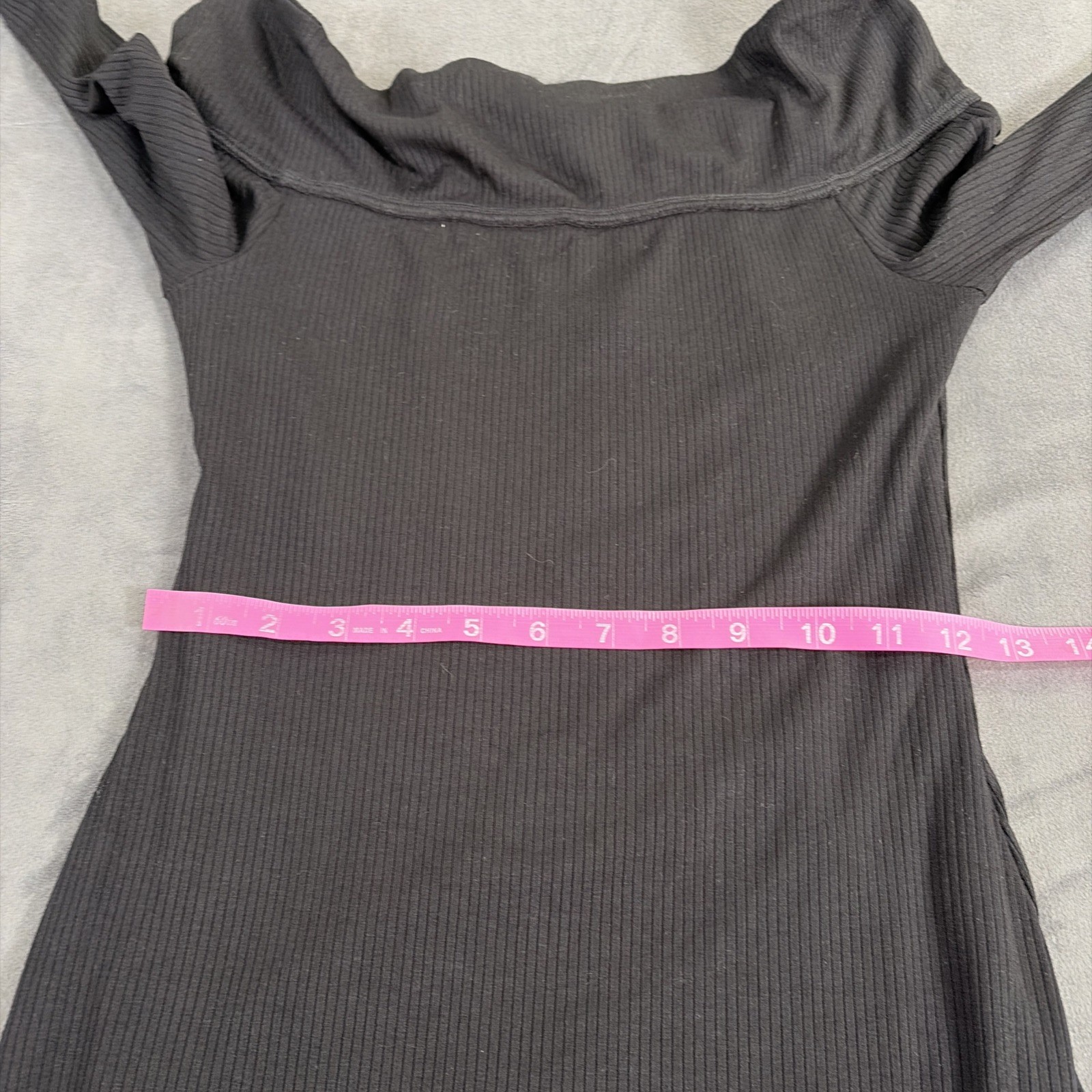 NWT PRIVACY PLEASE Black Ribbed Knit Off Shoulder Side Slit Maxi Dress XS Chrty