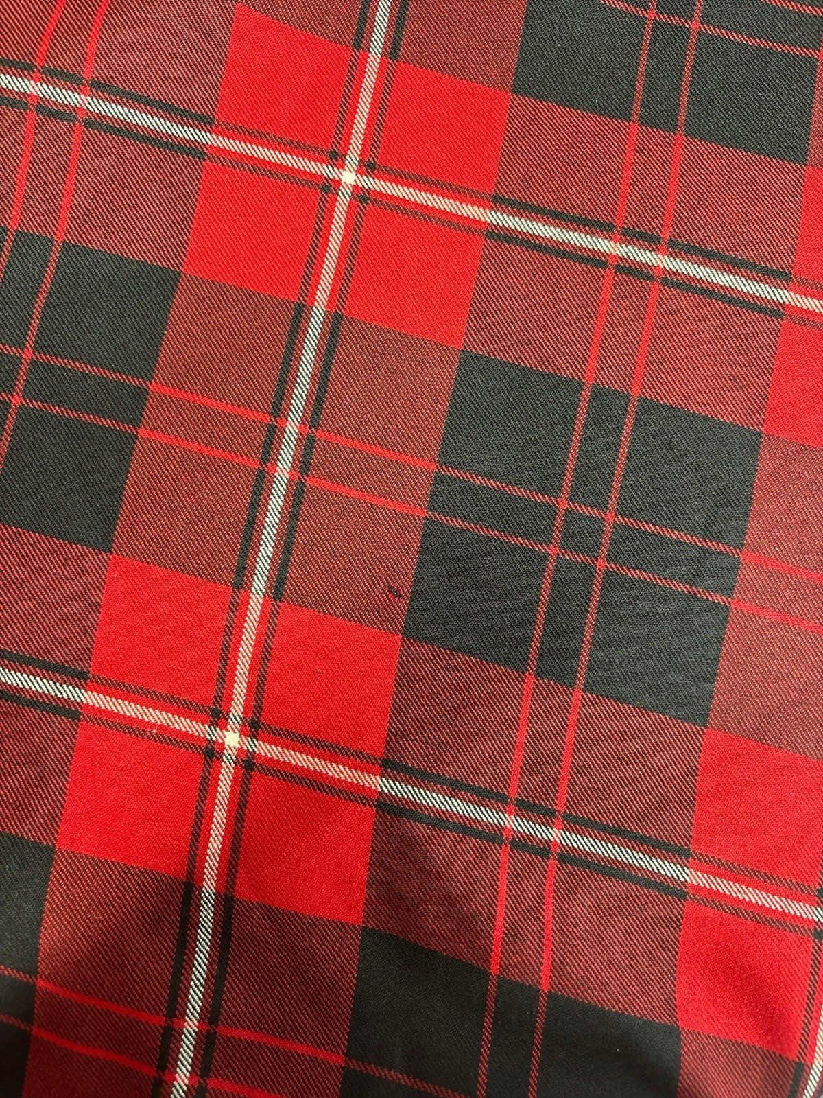 Pendleton 100% Wool Plaid Jumper Dress Red Tartan Sleeveless Size 16 Made in USA