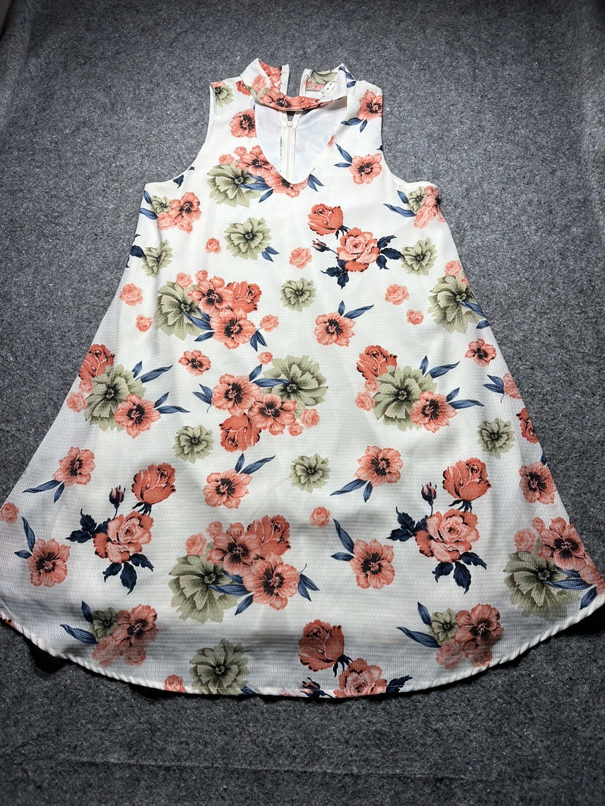 MTS Women’s Floral Dress Size Medium Sleeveless With Zipper In The Back