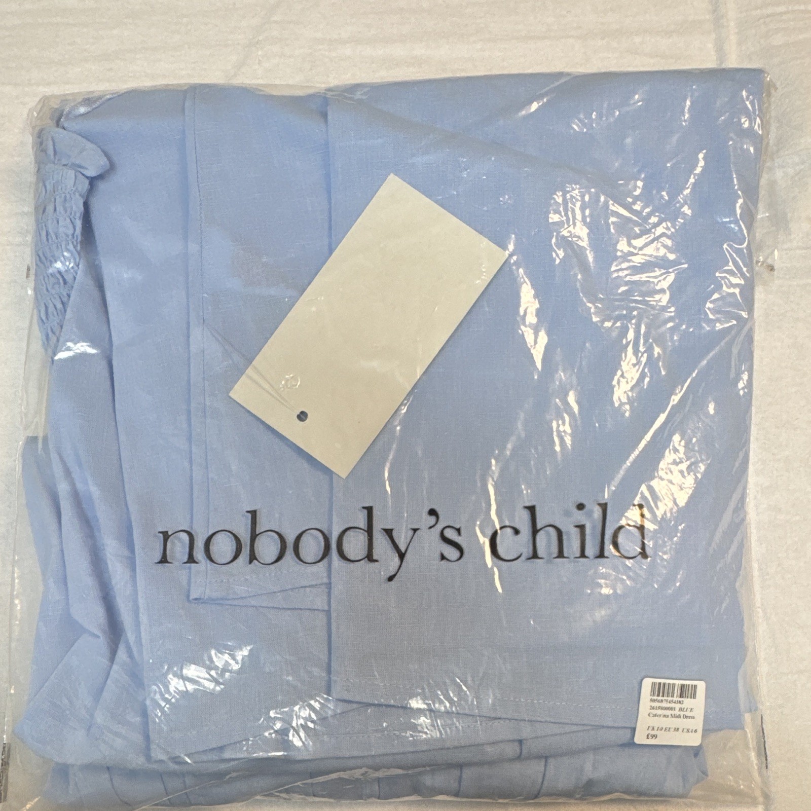 Nobody’s Child Caterina Halter Midi Dress Blue US Size 6🌼