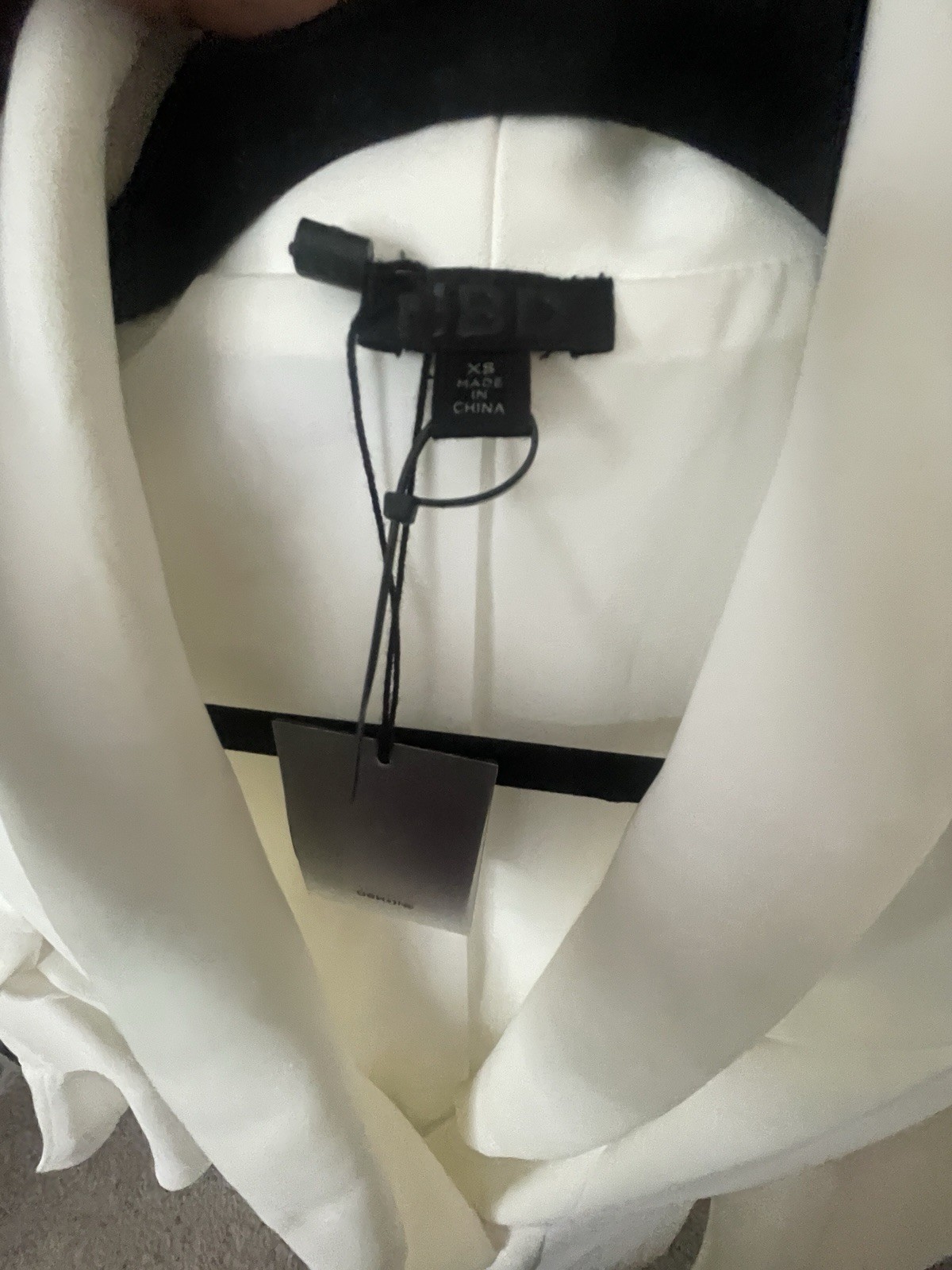 NBD Como La Flor White/Ivory Double Breasted Blazer Dress XS NWT