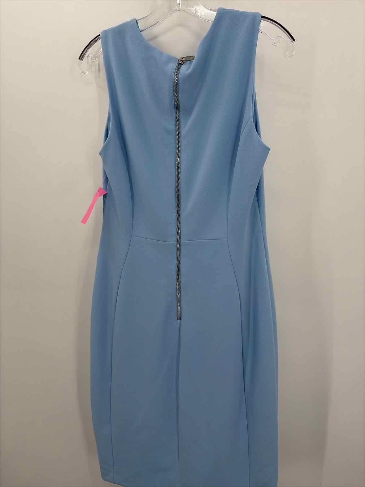 Pre-Owned Calvin Klein Blue Size 10 Midi Sleeveless Dress