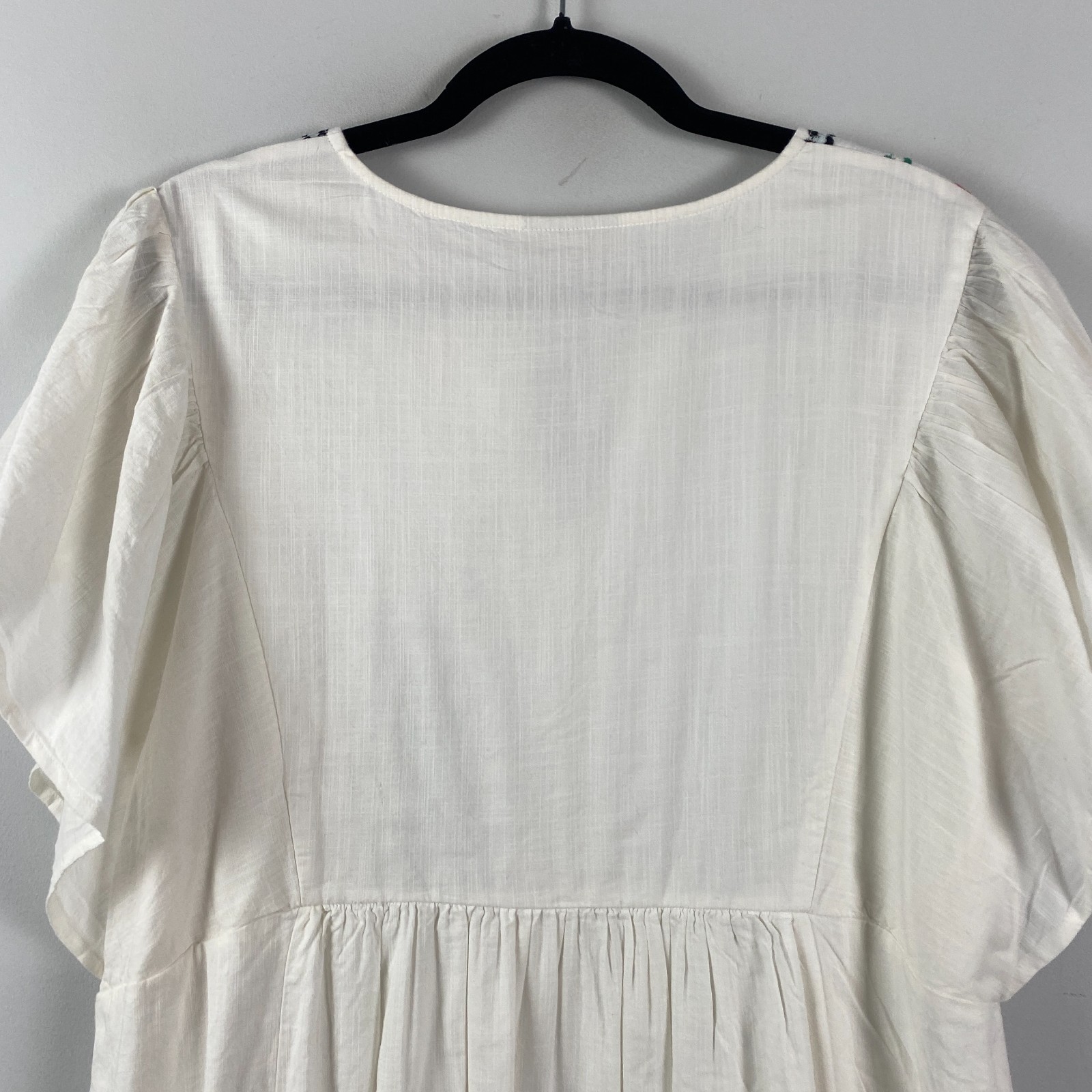 Knox Rose Kimono Short Sleeve Embroidered A-Line Dress Size XXL Ivory