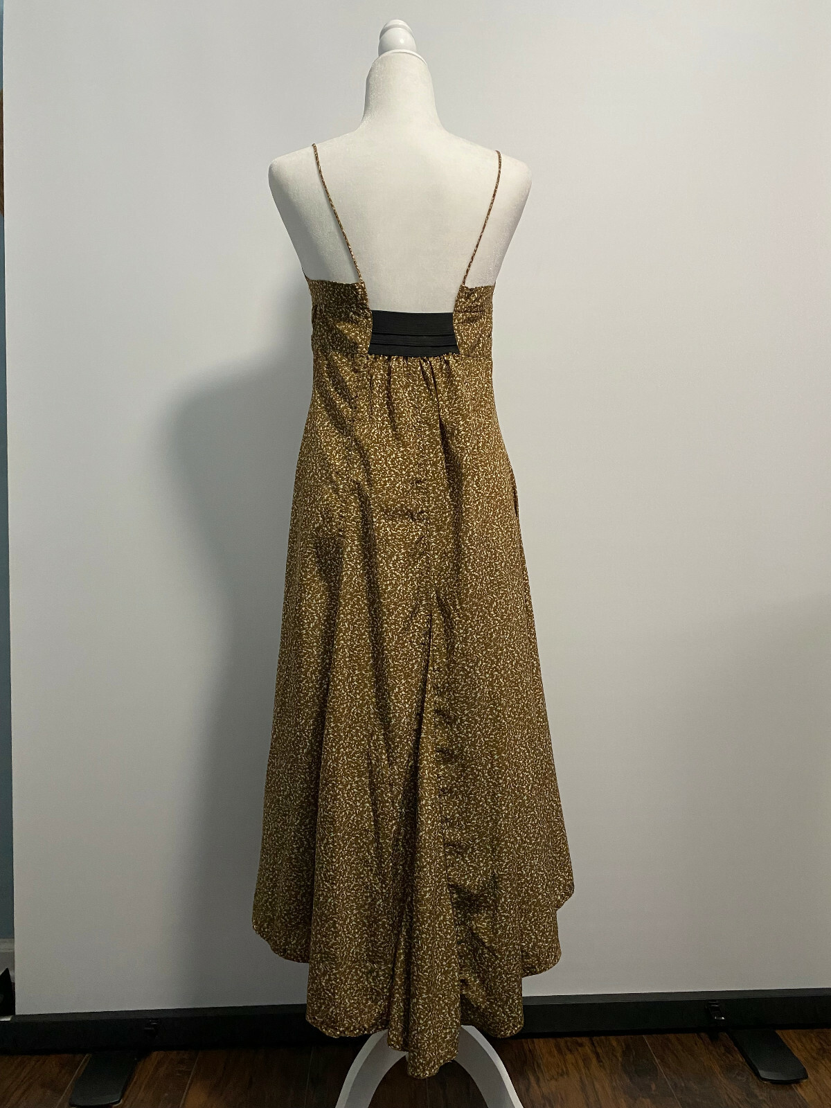 Very J EUC Tan/Beige Patterned Midi Dress Size L