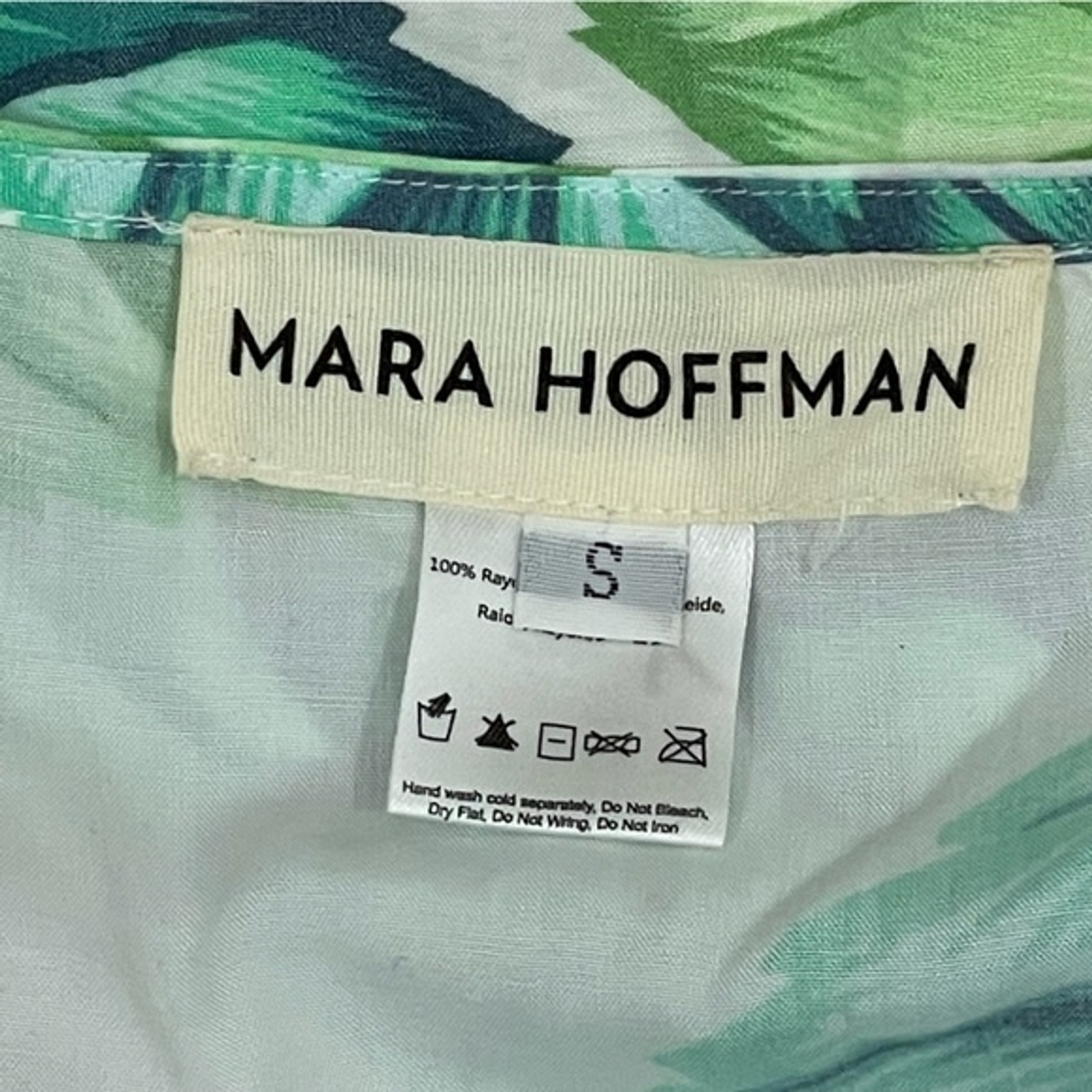 Mara Hoffman Floral Cami Strap Midi Dress Size SMALL Button Up Front