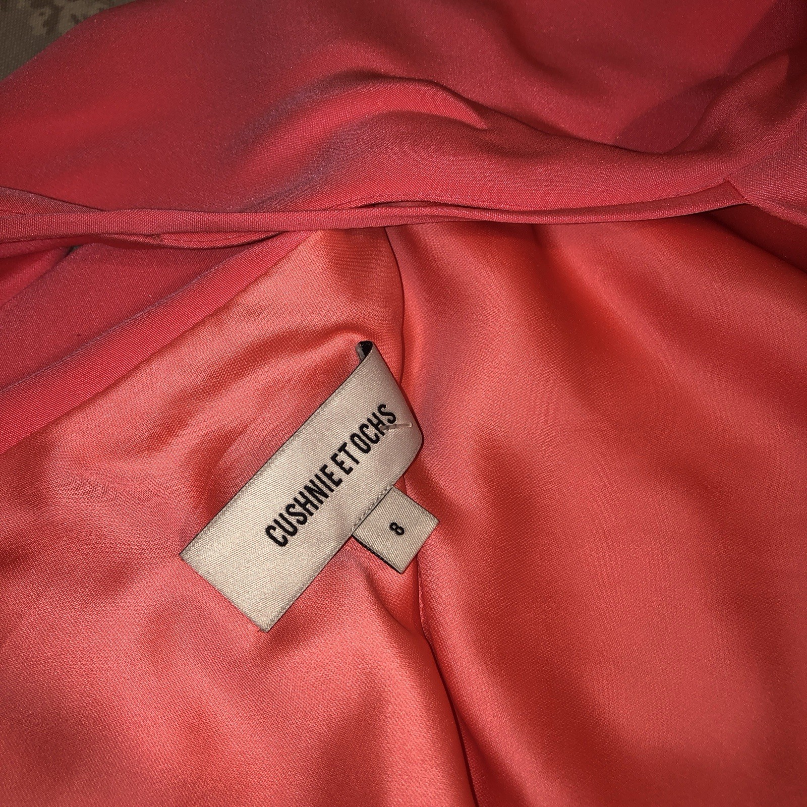 Sz 8 Cushnie et Ochs Pink Anna Open Back Silk Mini Dress