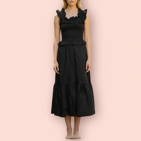 Caroline Constas womens Black On or Off The Shoulder Midi to Maxi Dress size XS