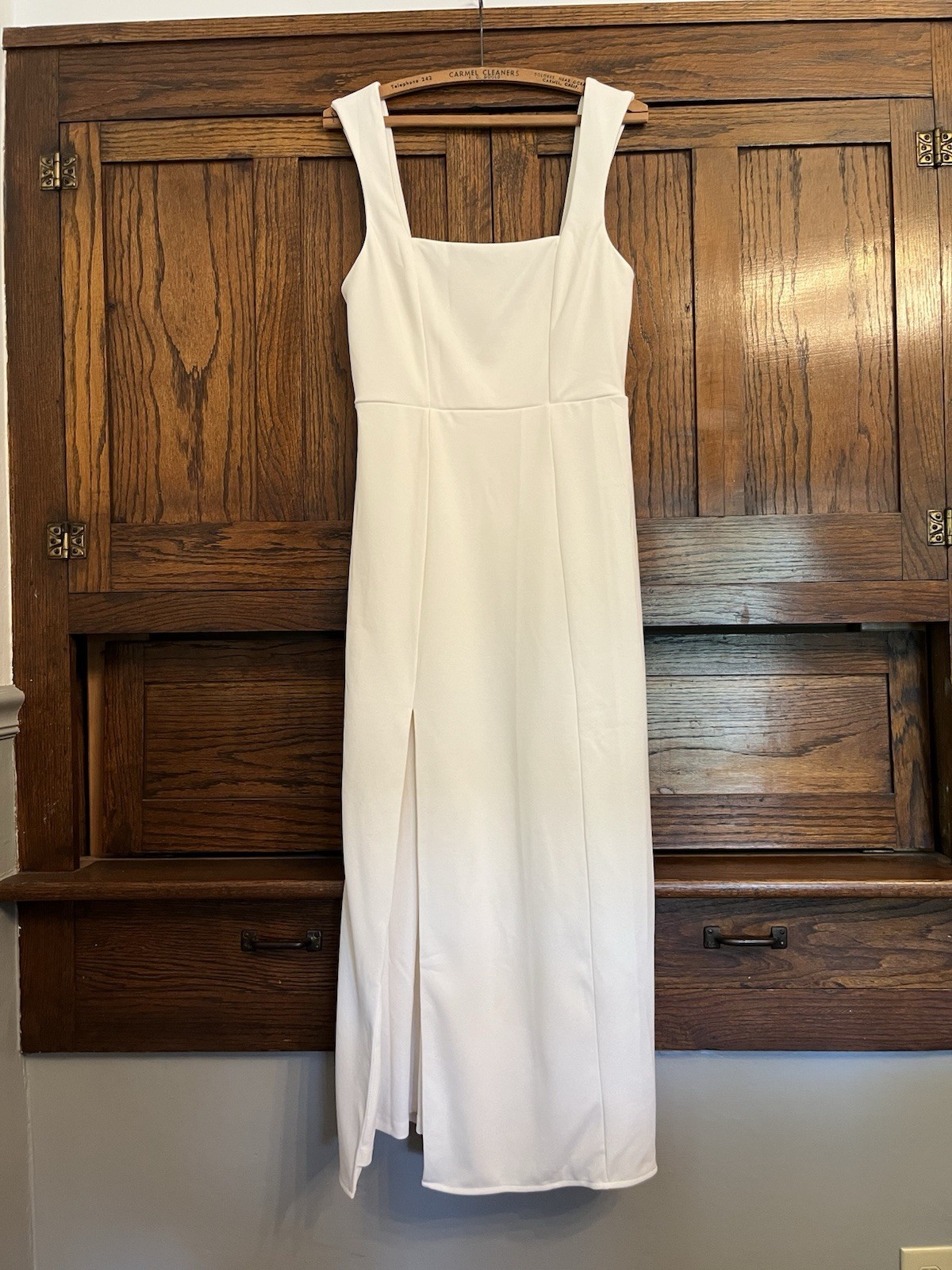Show Me Your Mumu Eden Midi White Ivory Stretch Dress *Current Style* Size Med